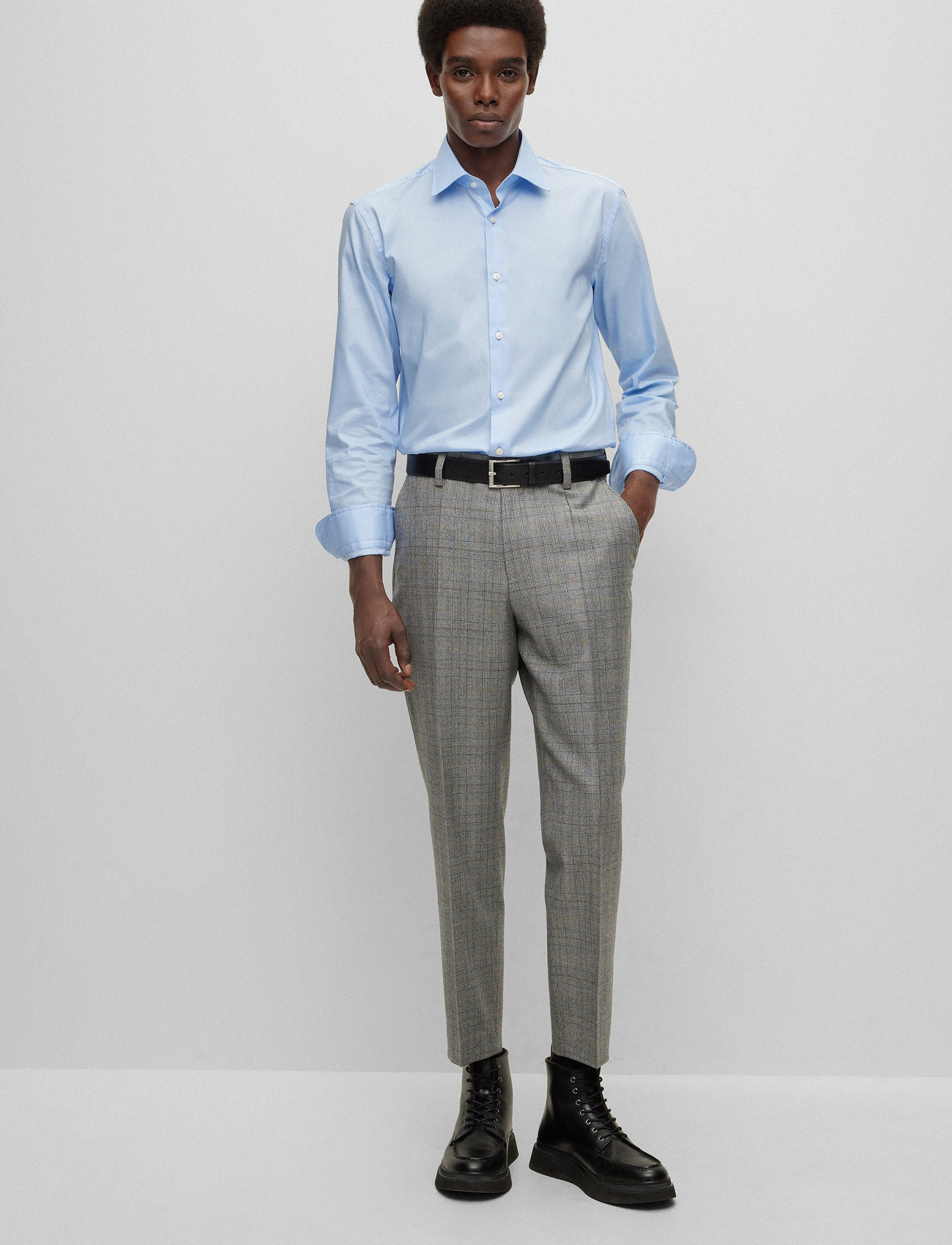 BOSS - H-HANK-kent-C1-214 - basic skjorter - light/pastel blue - 0