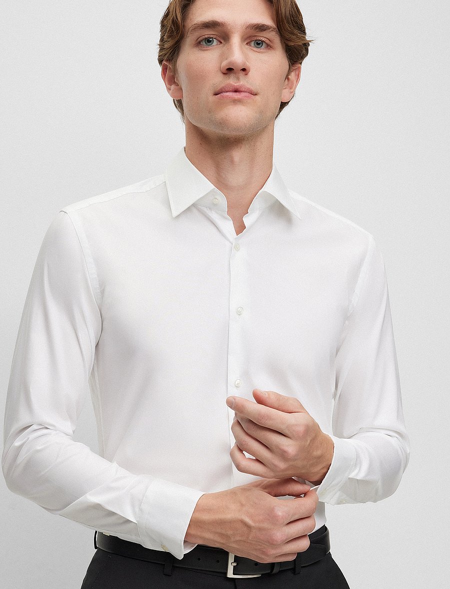 BOSS - H-HANK-kent-C1-214 - formelle hemden - white - 3