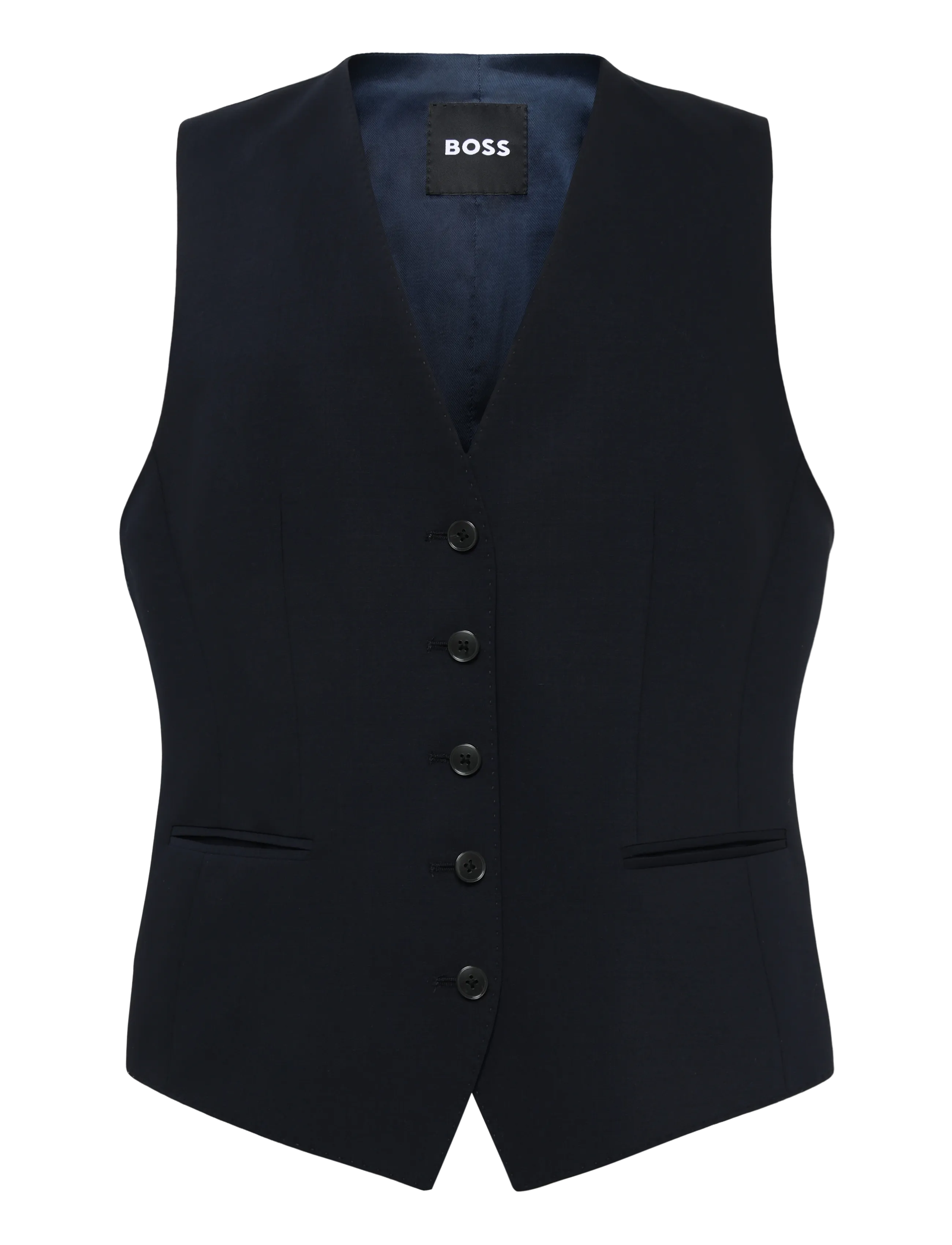 BOSS H-Jasper-Vs-Mm-C-224, 50, Navy, Suits & Blazere > Waistcoats, Herre