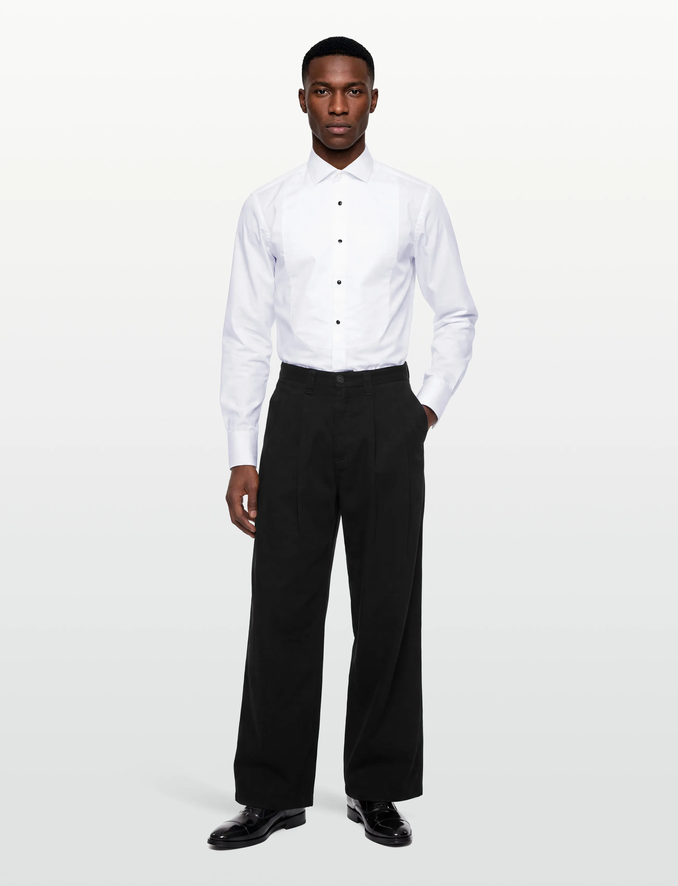 BOSS H-Hank-Tux3-Dc-224, 40, White, Skjorter > Smokingskjorter, Herre