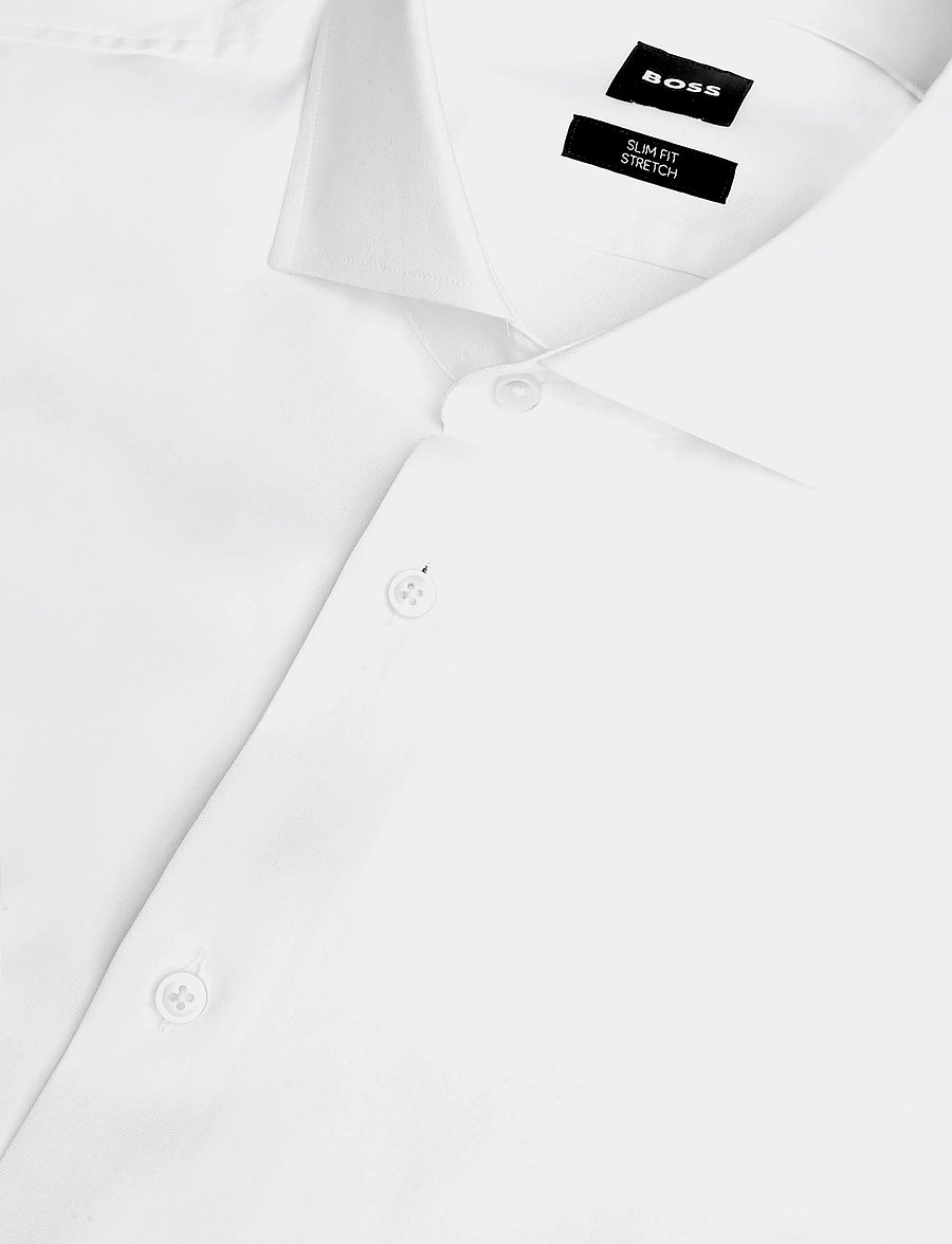 BOSS - H-HANK-spread-DC-214 - kostymskjortor - white - 2