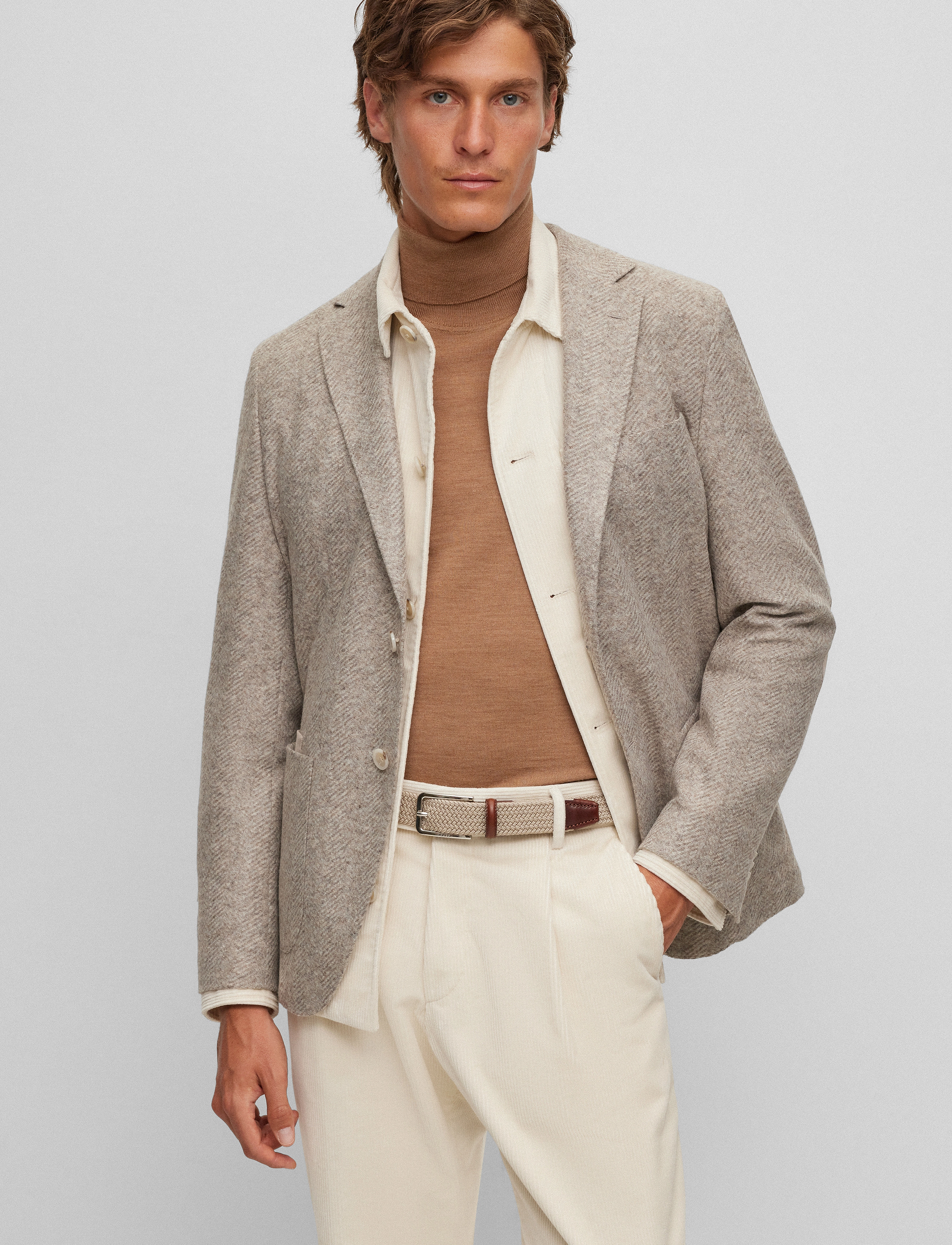 BOSS Clorio_Sz30, 105, Beige, Bælter > Flettet Bælte, Herre