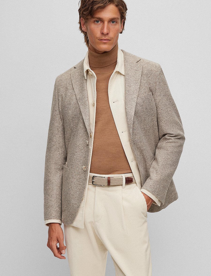 BOSS - Clorio_Sz30 - geflochten gürtel - light beige - 0