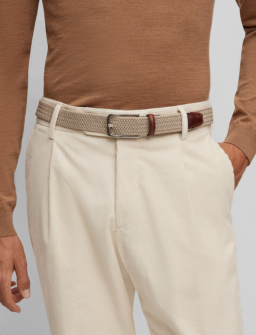 BOSS - Clorio_Sz30 - geflochten gürtel - light beige - 4