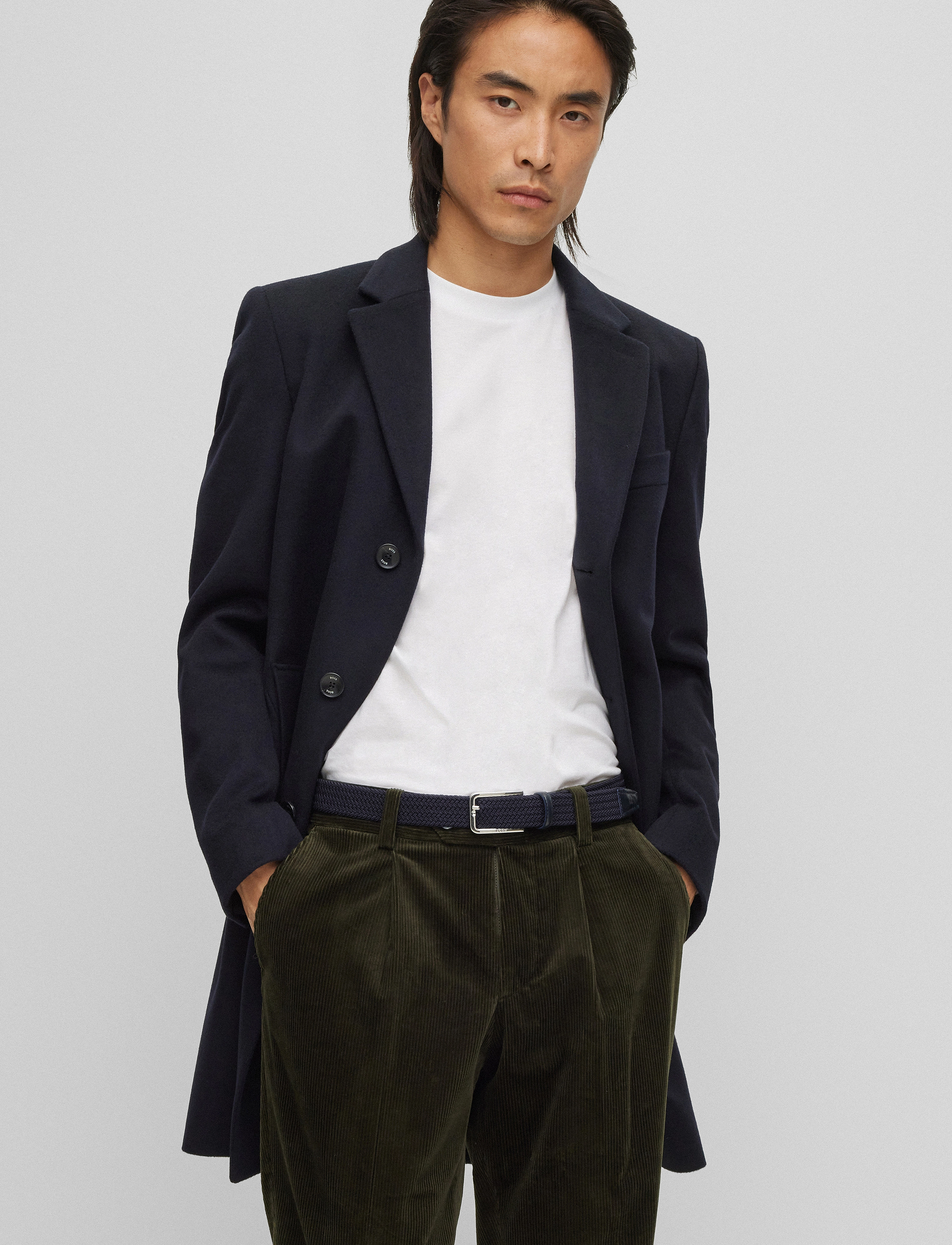 BOSS Clorio_Sz30, 85, Navy, Bælter > Flettet Bælte, Herre