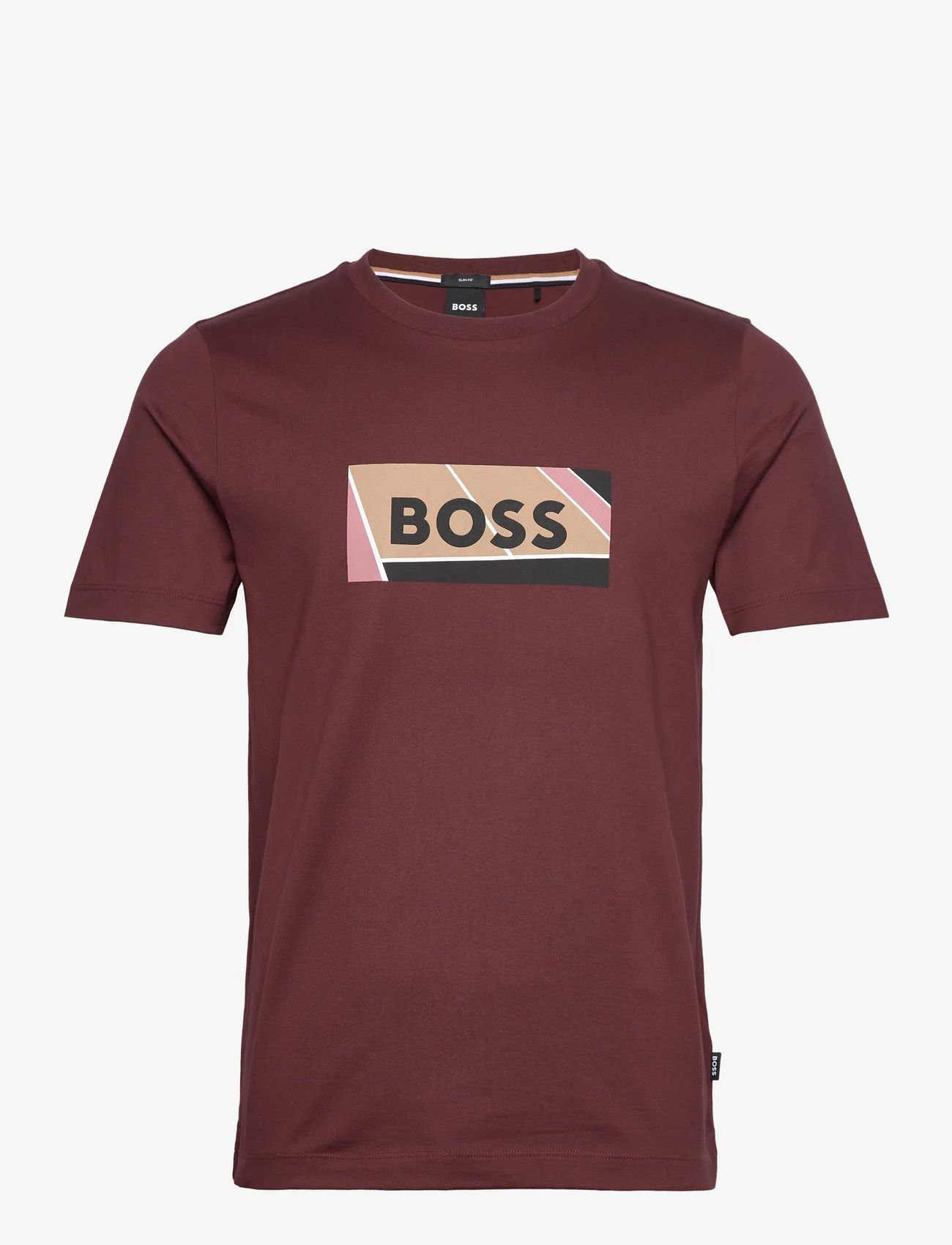 BOSS - Tessler 186 - kortærmede t-shirts - dark red - 0