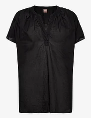 BOSS - C_Beffania - short-sleeved blouses - black - 0