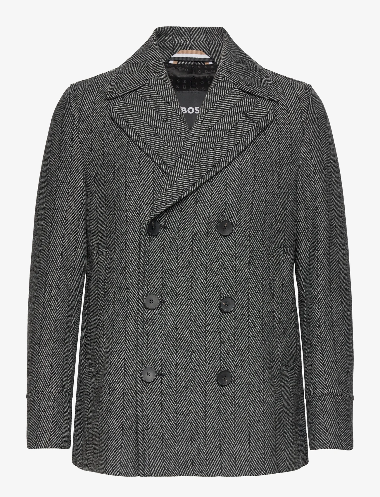 BOSS - H-Hyde-Peacoat-224 - wool jackets - black - 0