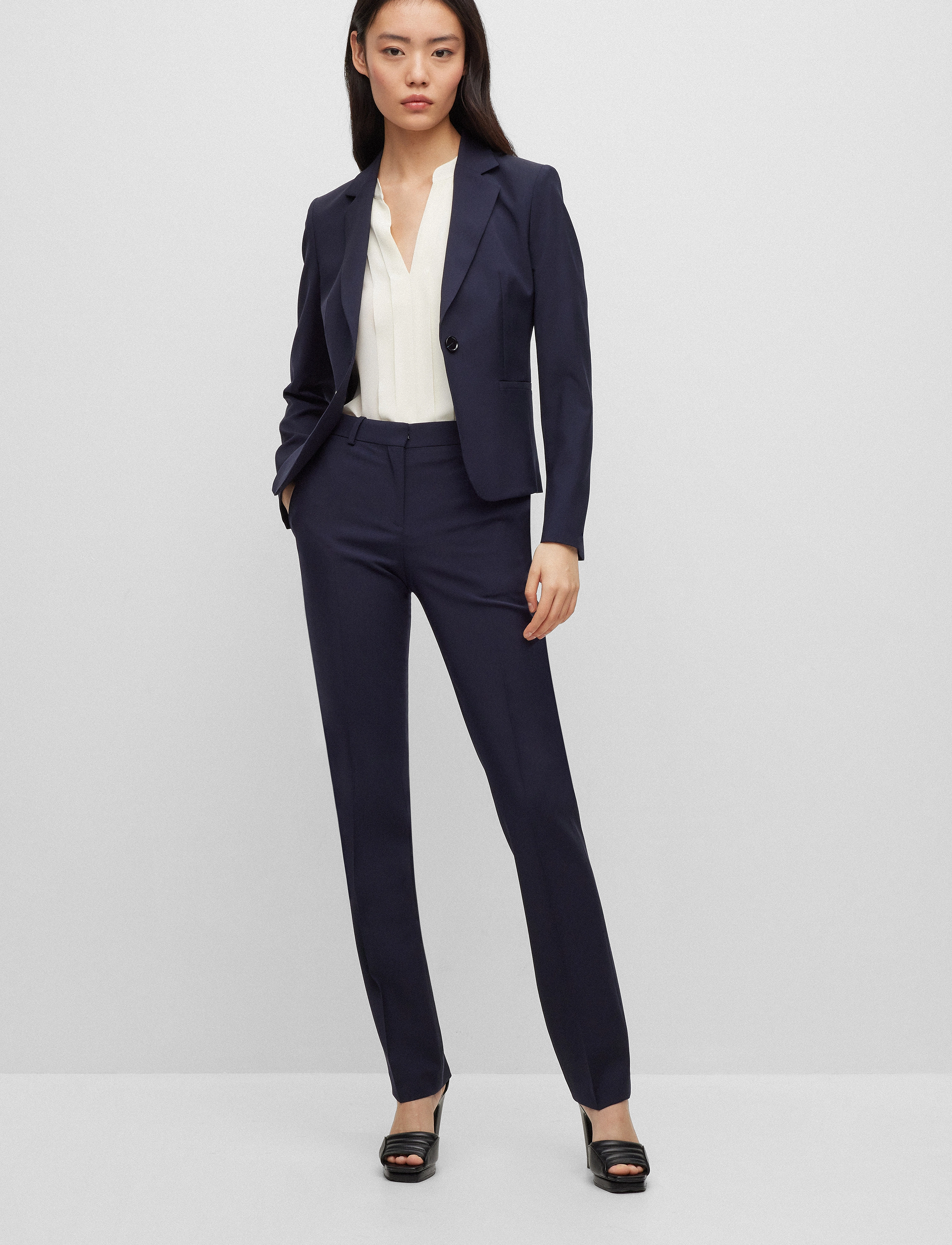 BOSS Jarua, Kvinder, Blazer, Navy, Str: 32