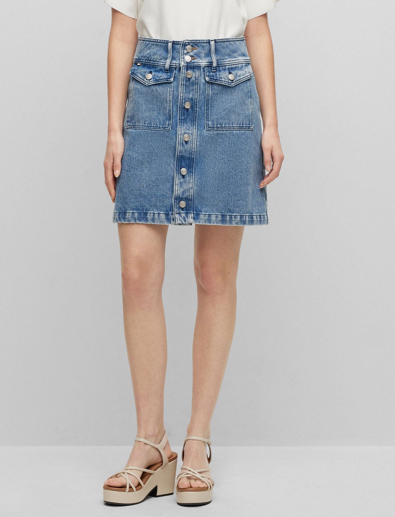 BOSS - MINI A-LINE SKIRT BC - navy - 1
