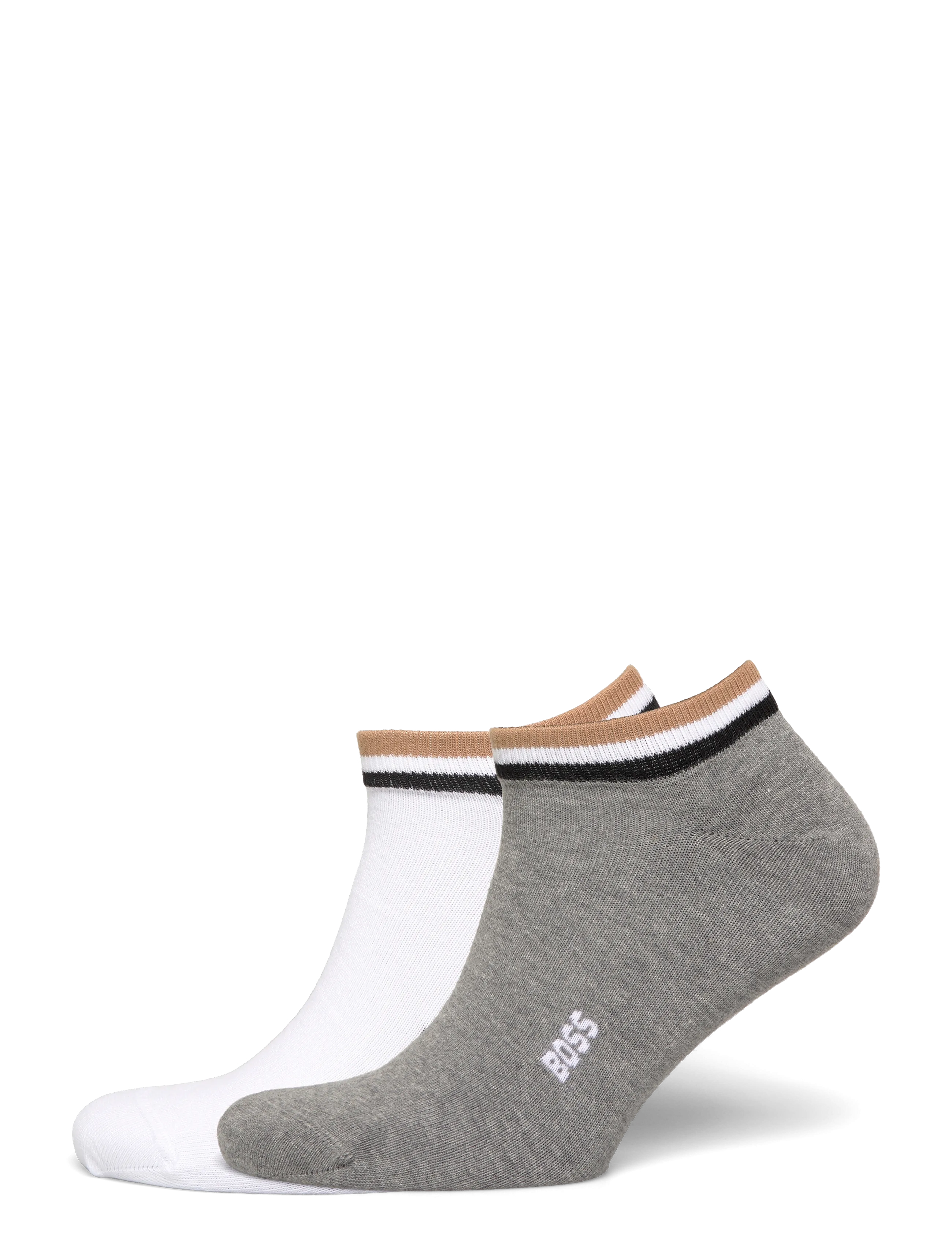 BOSS 2P AS Uni stripe CC - Ankelsokker - SILVER / white