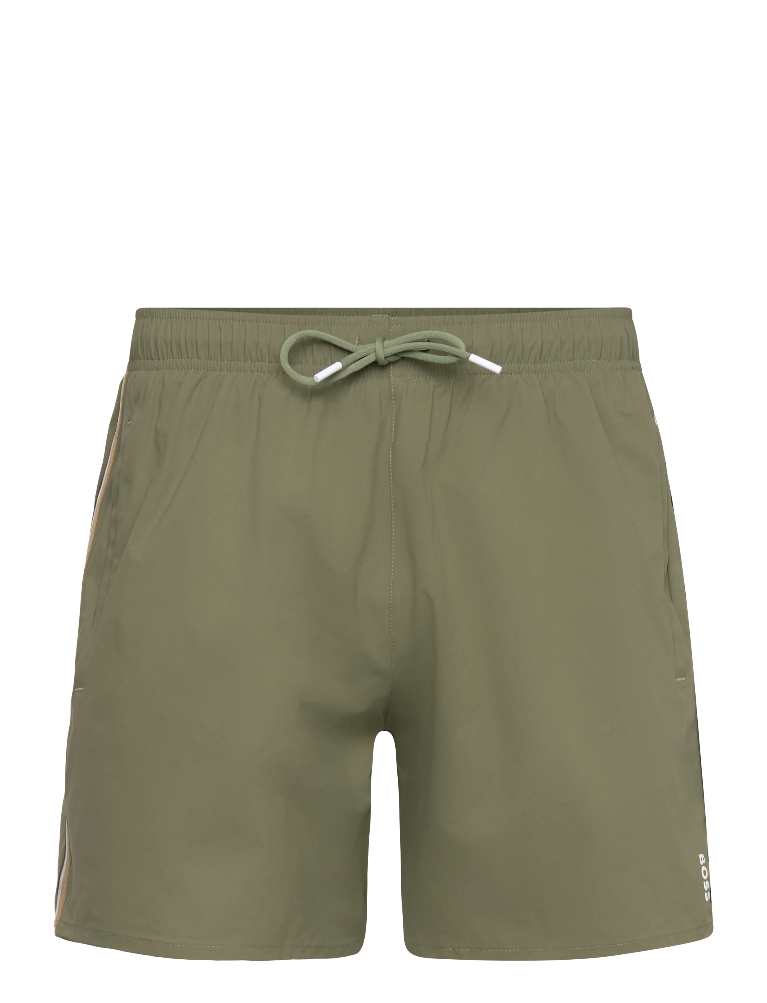 BOSS Iconic, Mænd, Snøre Badeshorts, Kakigrøn, Str: S