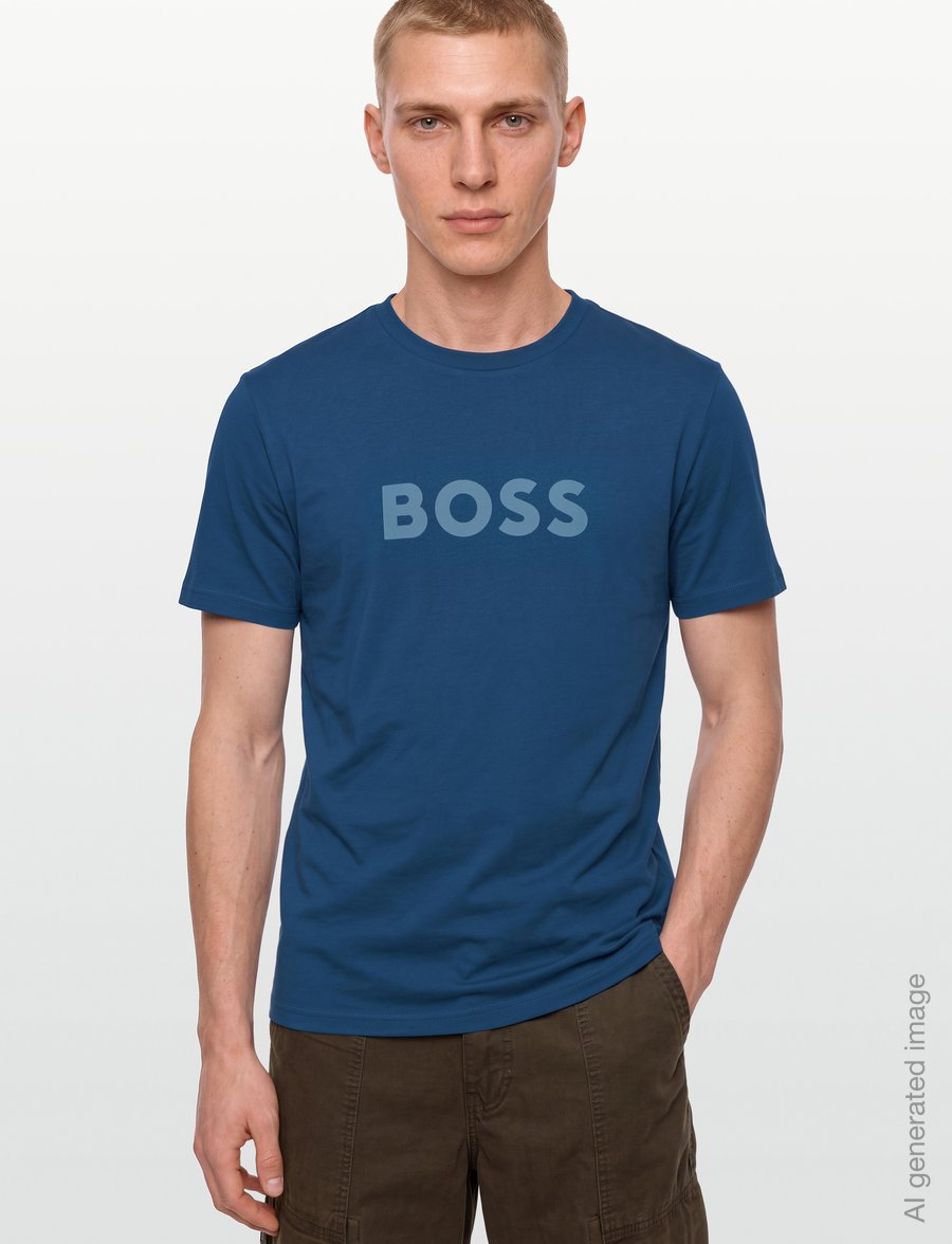 BOSS - T-Shirt RN - kortärmade t-shirts - navy - 3