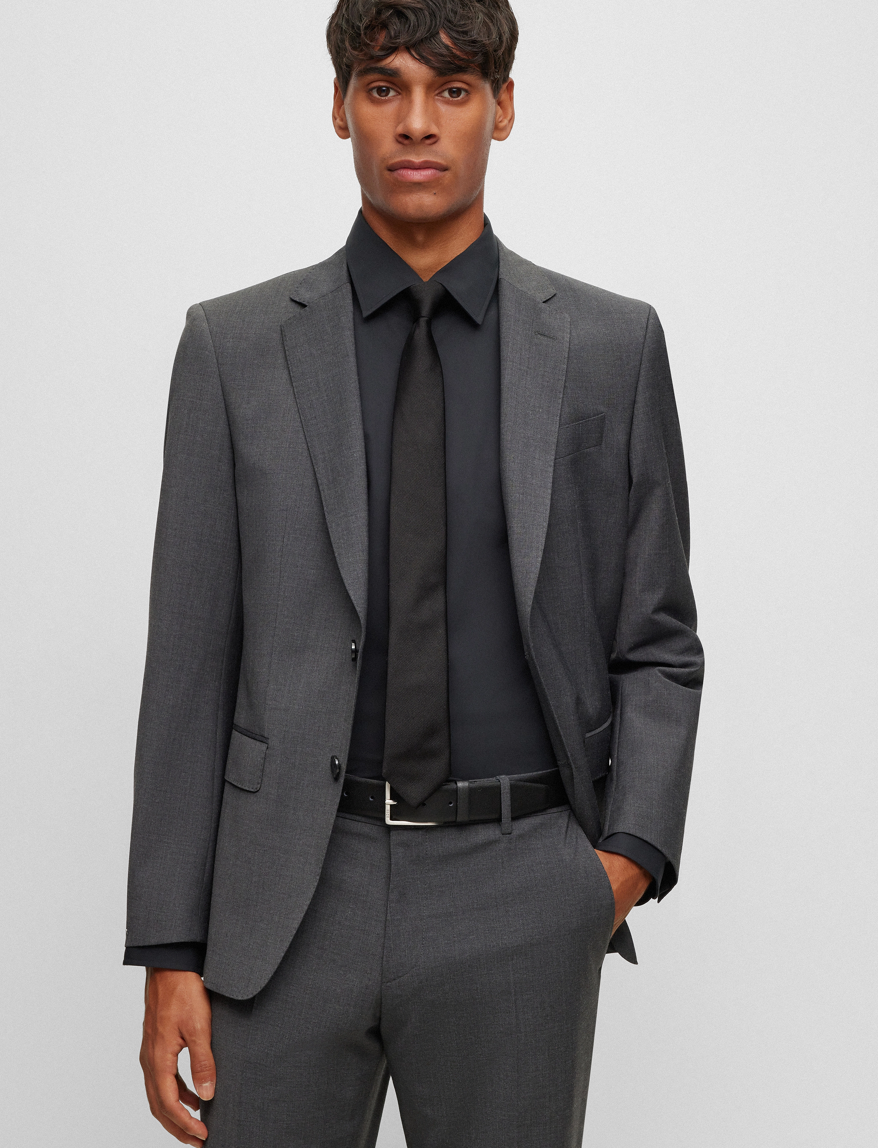 BOSS Erman-L_Sz35, 85, Belts, Schwarz - Classic Männerswear