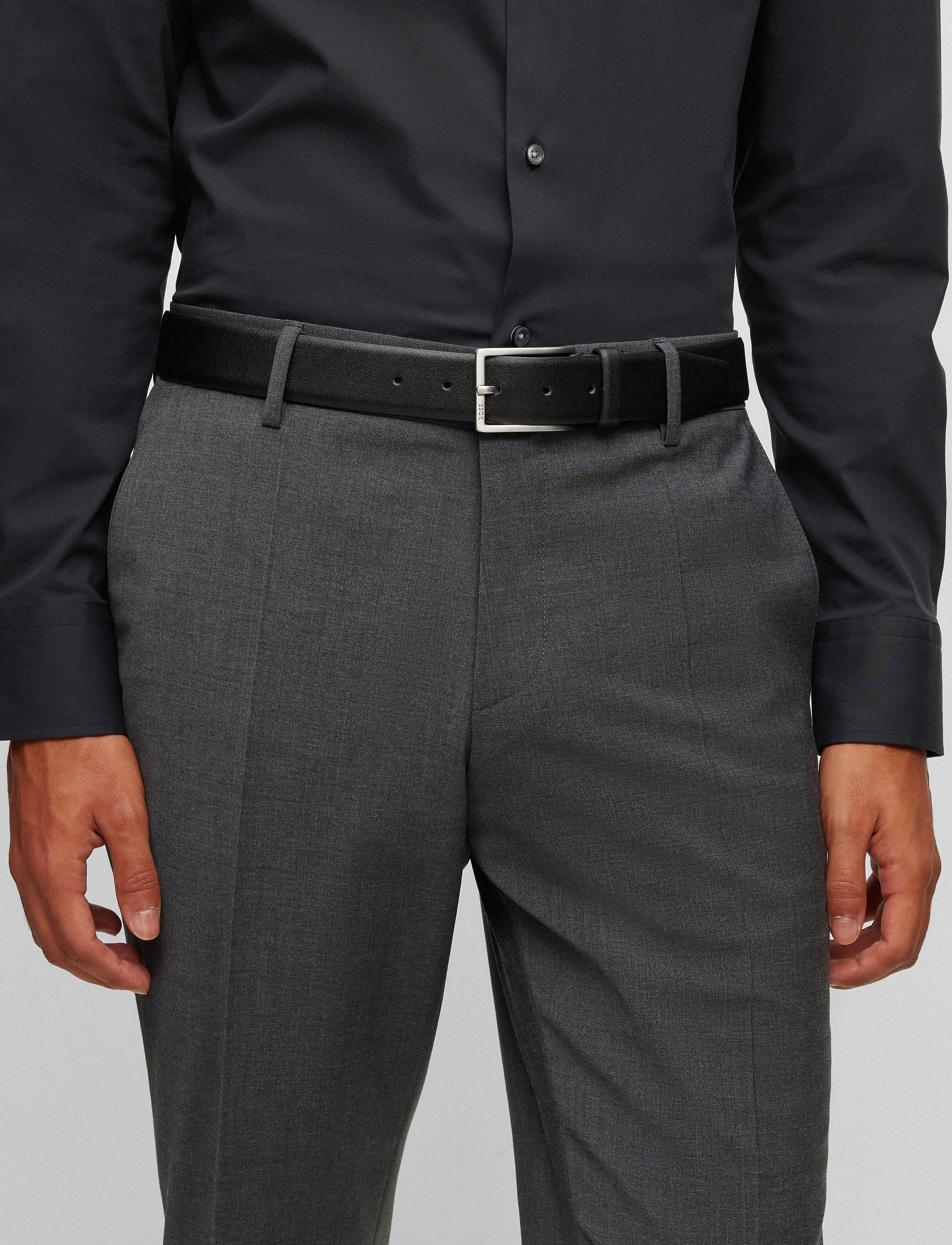BOSS - Erman-L_Sz35 - klassieke riemen - black - 3