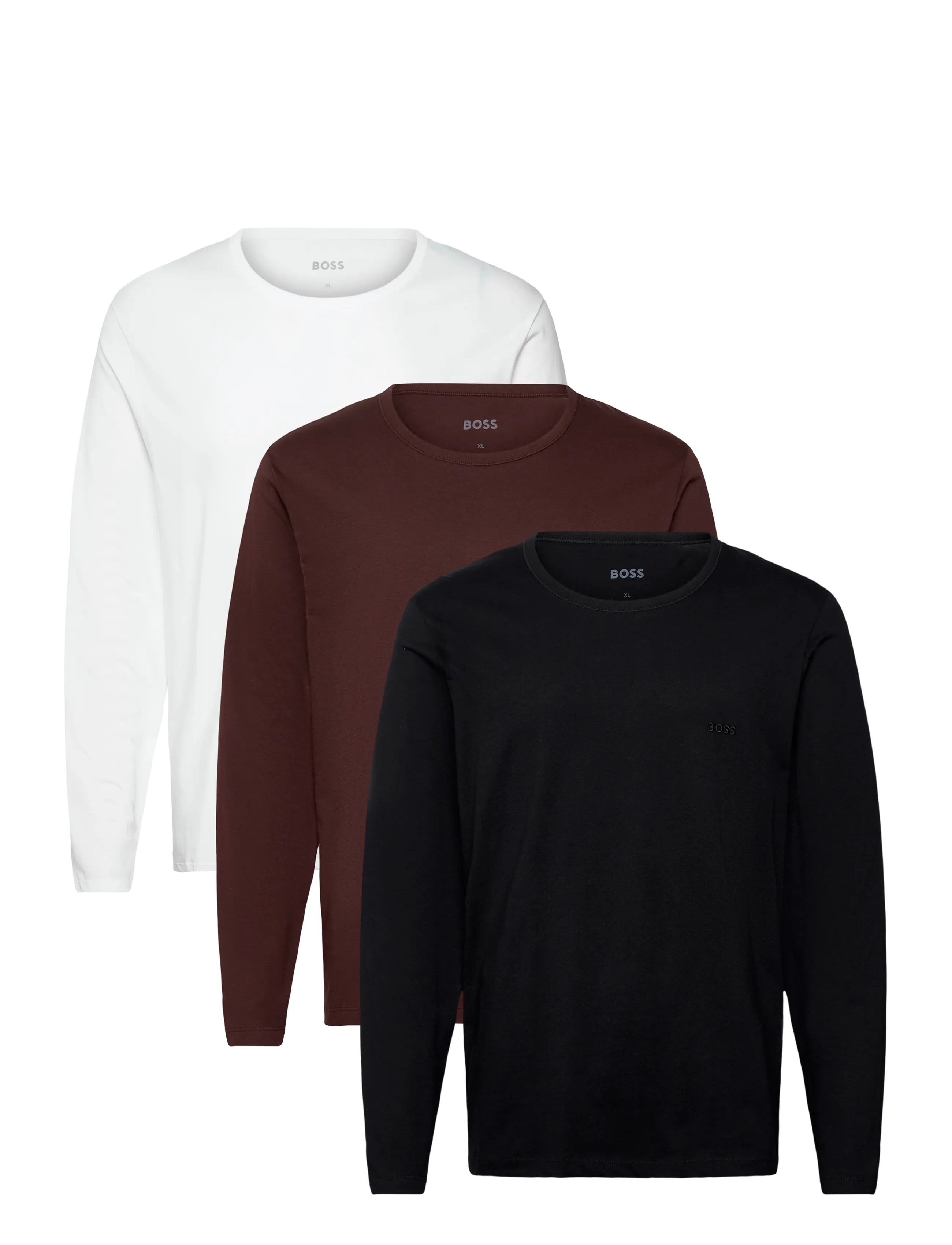 BOSS LSShirtRN 3P Classic - BOSS Black - OPEN BROWN / brown