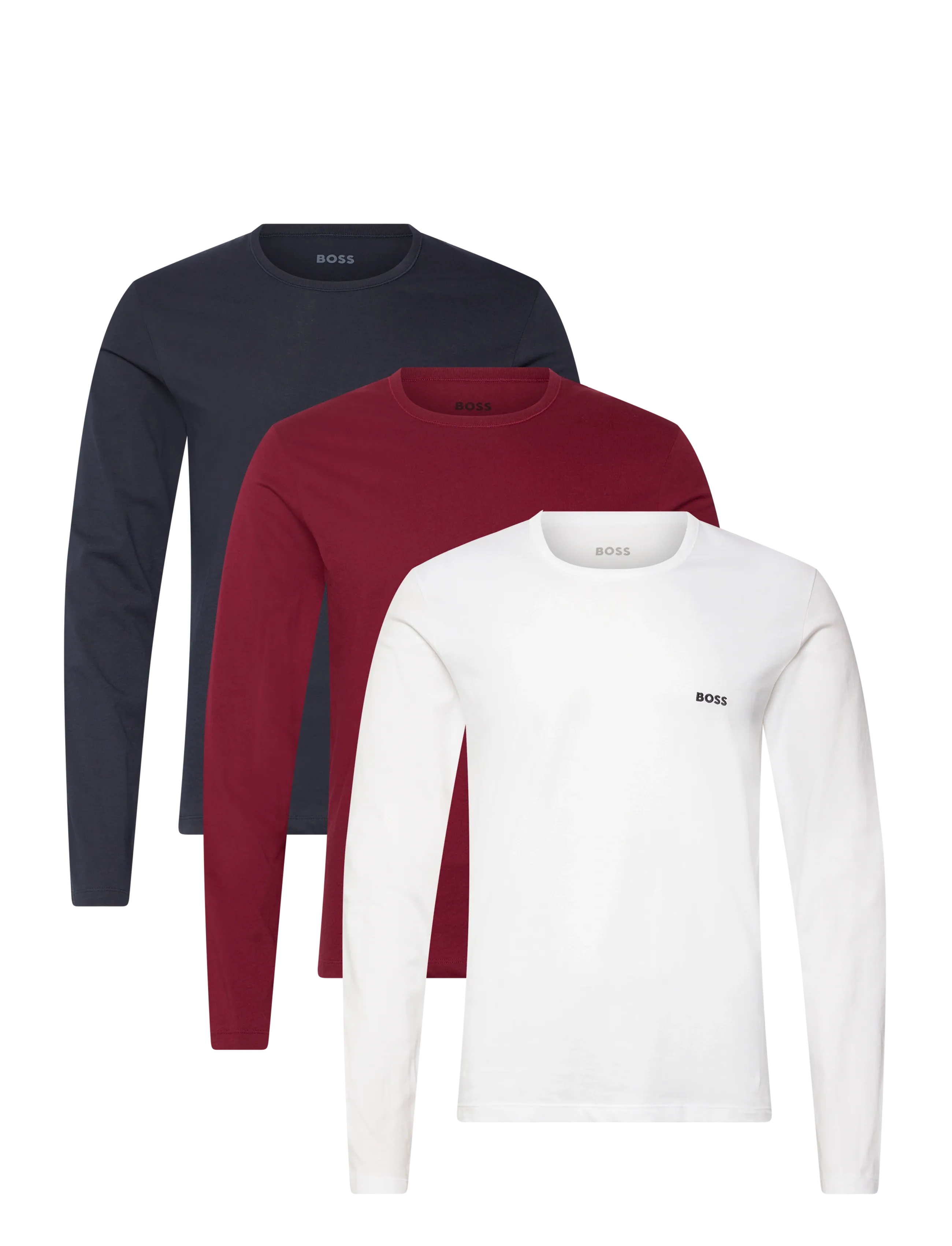BOSS LSShirtRN 3P Classic - T-shirts - OPEN MISCELLANEOUS / red