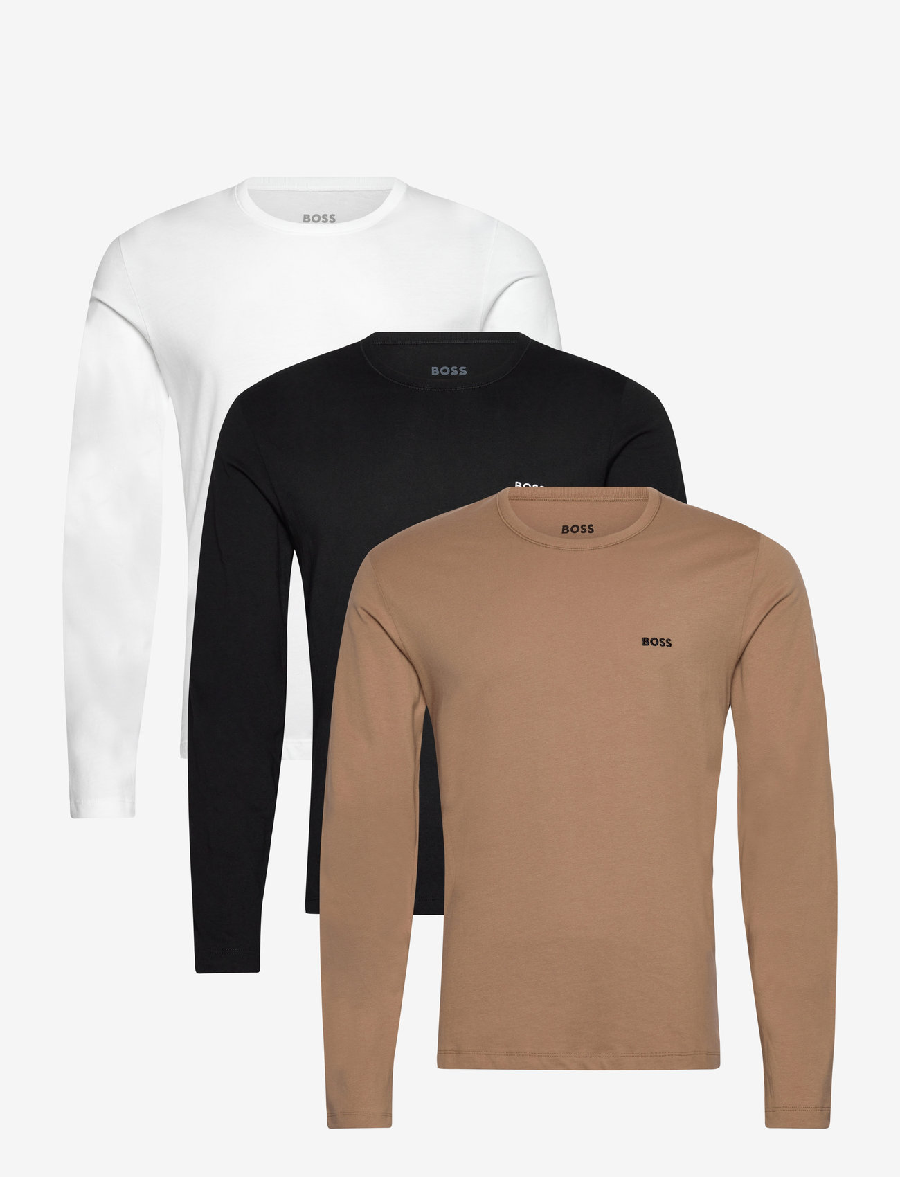 BOSS - LSShirtRN 3P Classic - t-shirts - open miscellaneous - 0