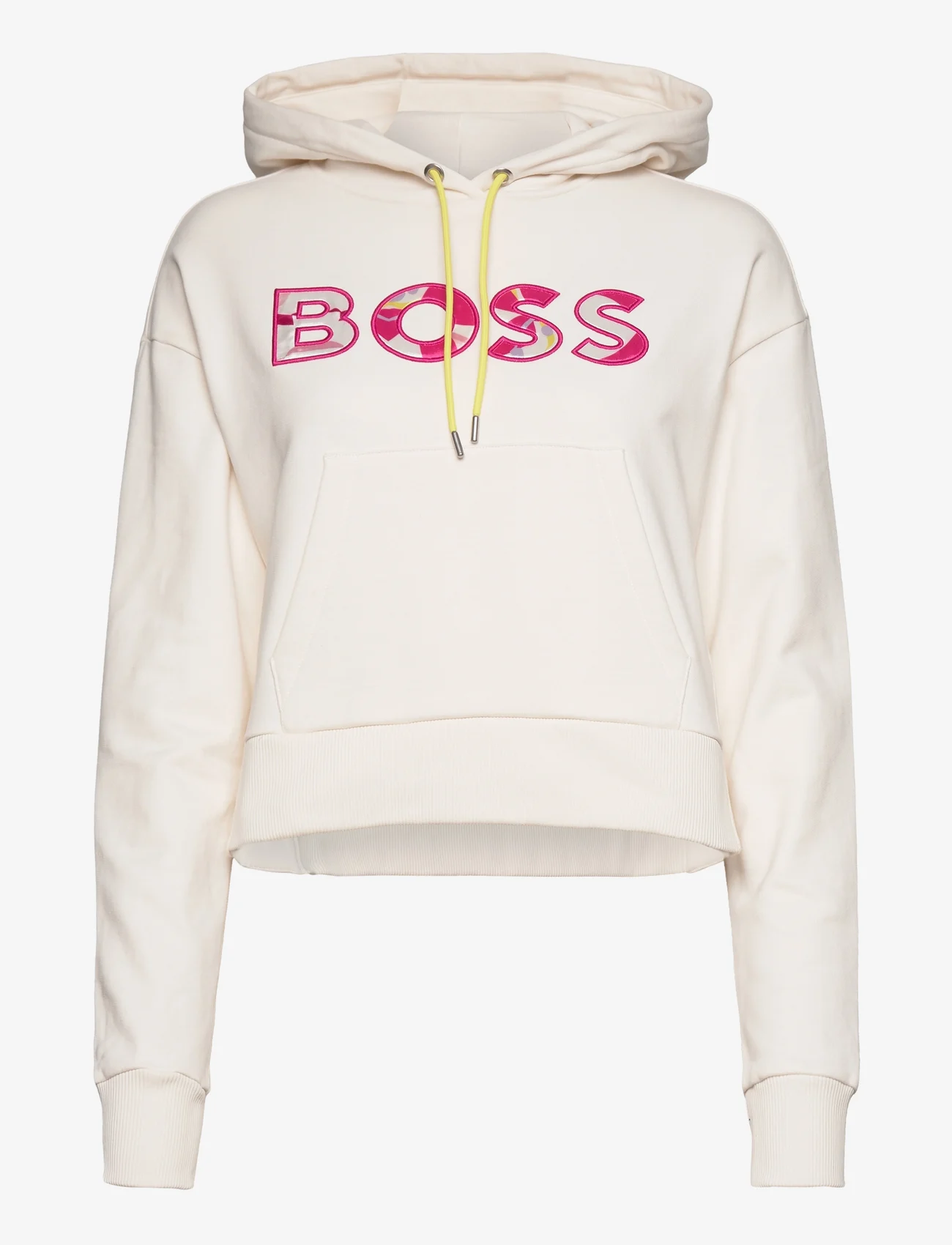 BOSS - Ecropi_AOP Logo - džemperiai su gobtuvu - open white - 0