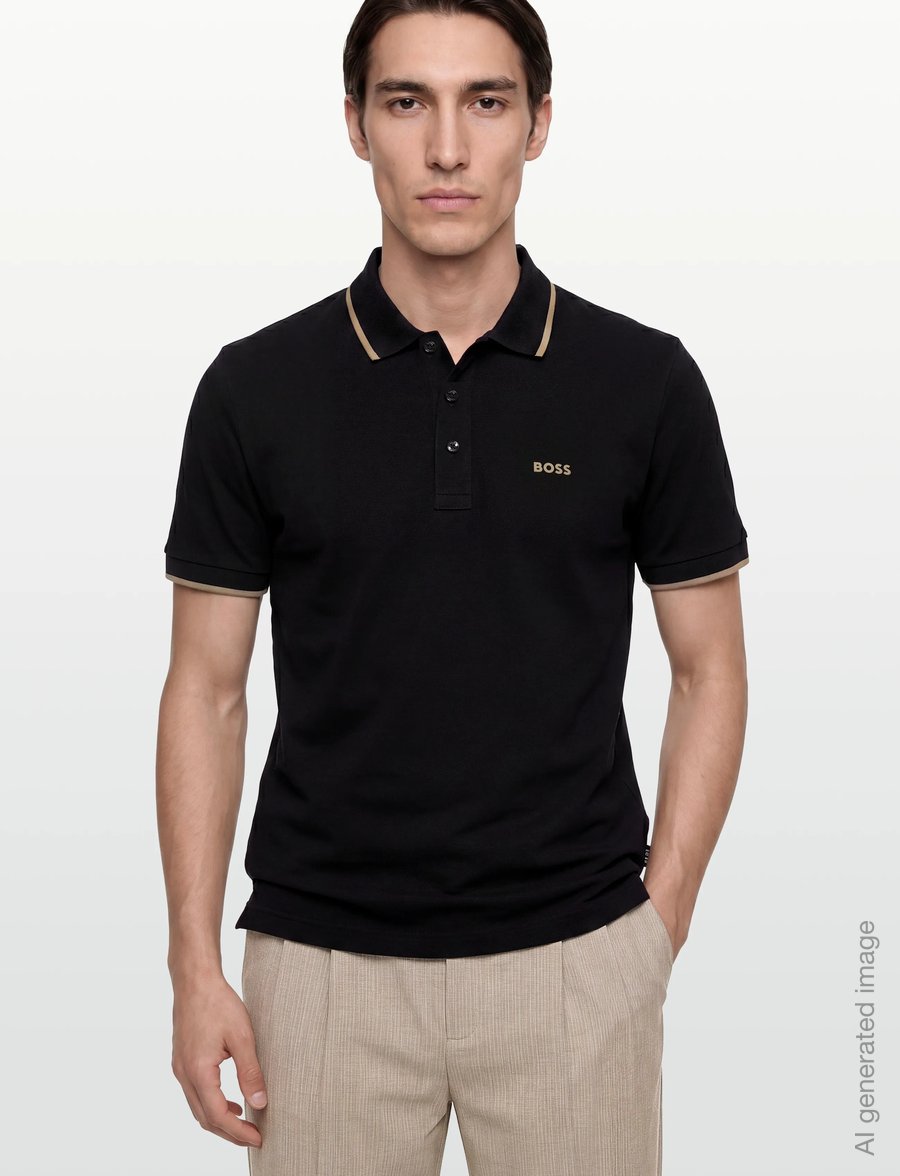 BOSS - Parlay 190 - lühikeste varrukatega polod - black - 3