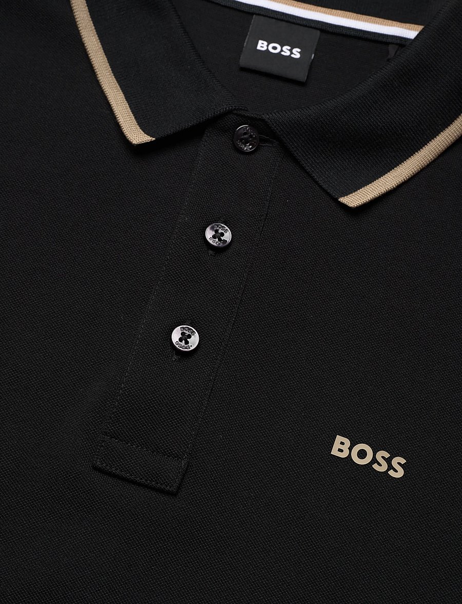 BOSS - Parlay 190 - lühikeste varrukatega polod - black - 5