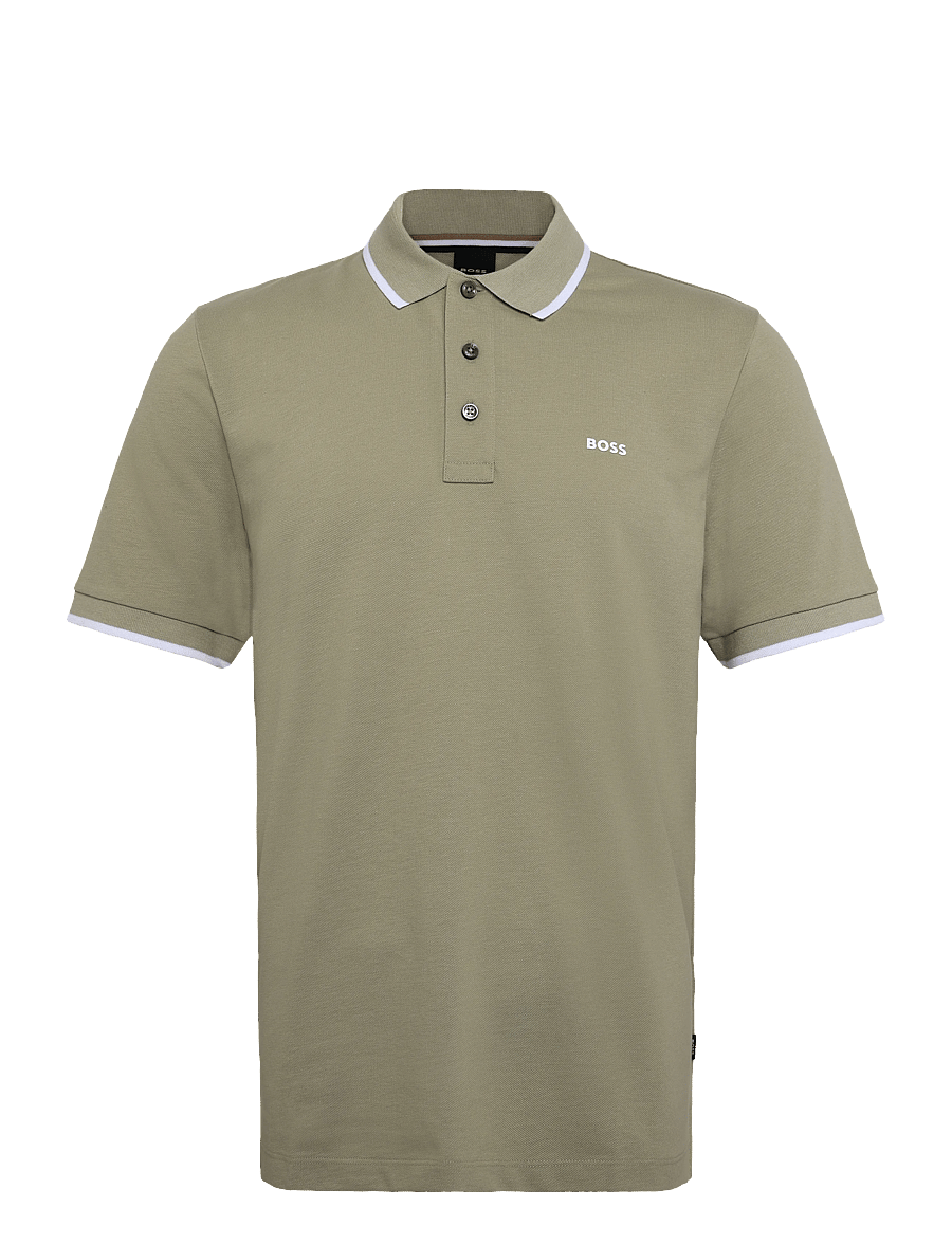 BOSS - Parlay 190 - kortärmade pikéer - dark beige - 1