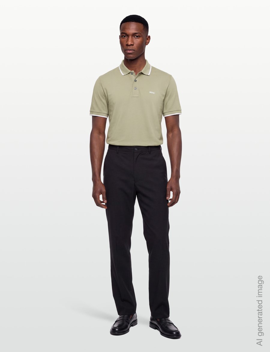 BOSS - Parlay 190 - kortärmade pikéer - dark beige - 0