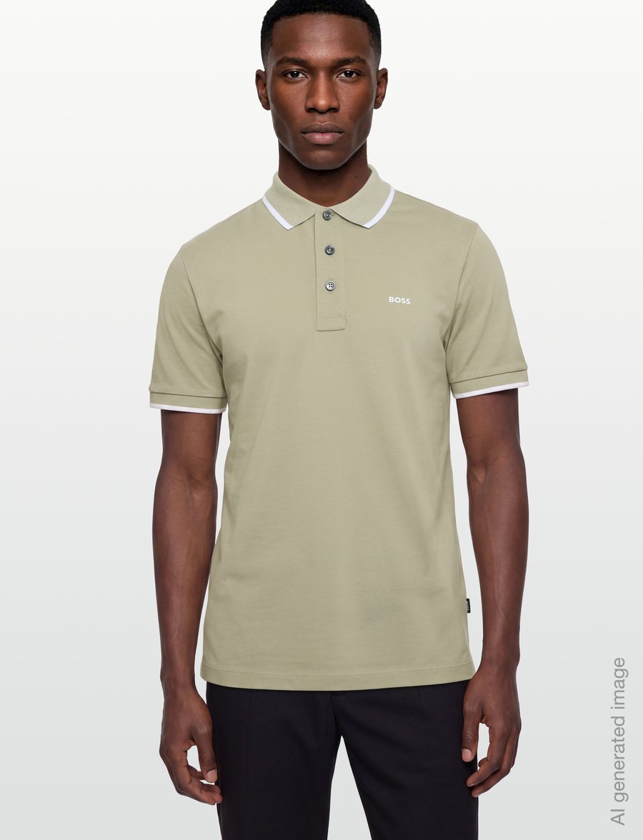 BOSS - Parlay 190 - kortärmade pikéer - dark beige - 3