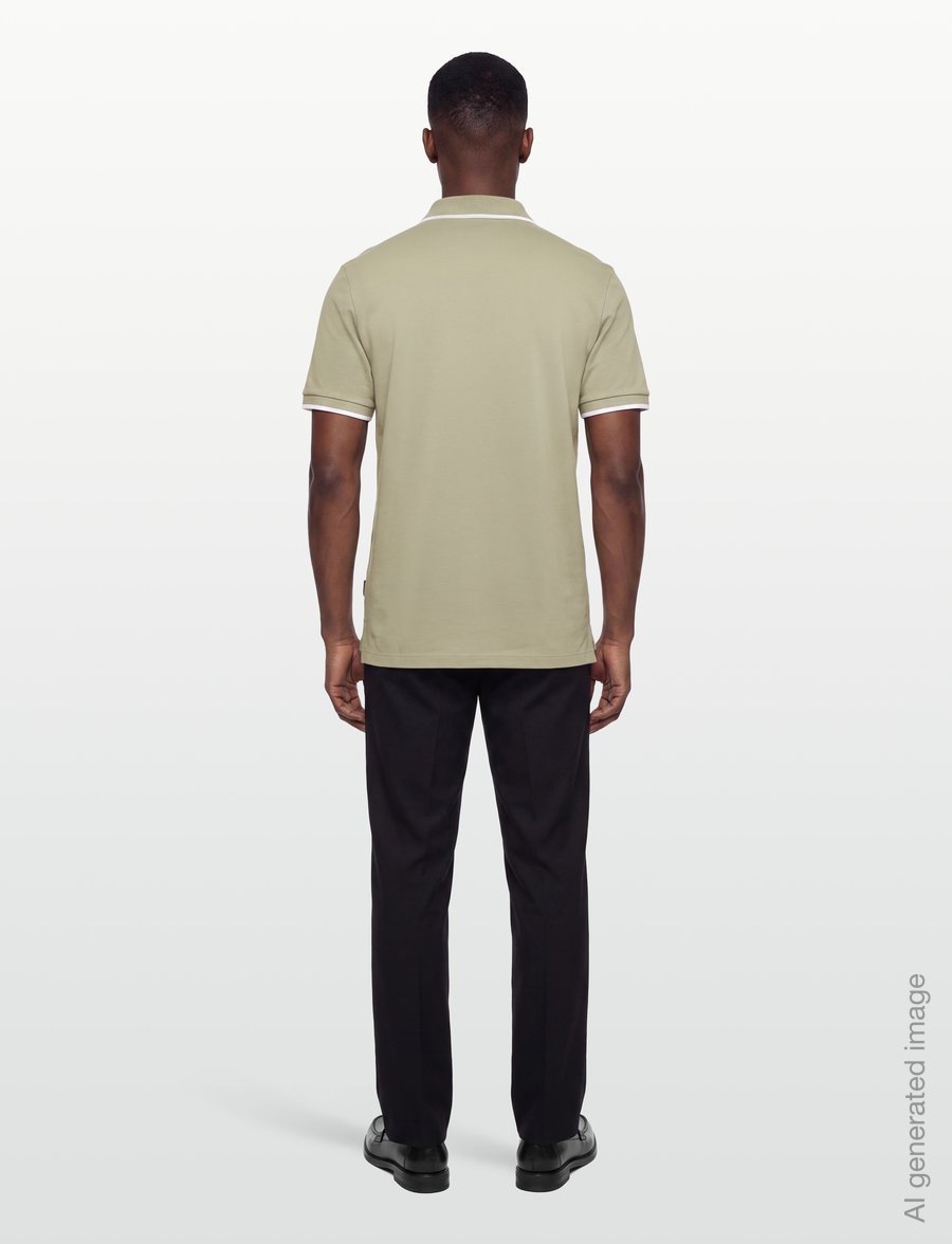 BOSS - Parlay 190 - kortärmade pikéer - dark beige - 4