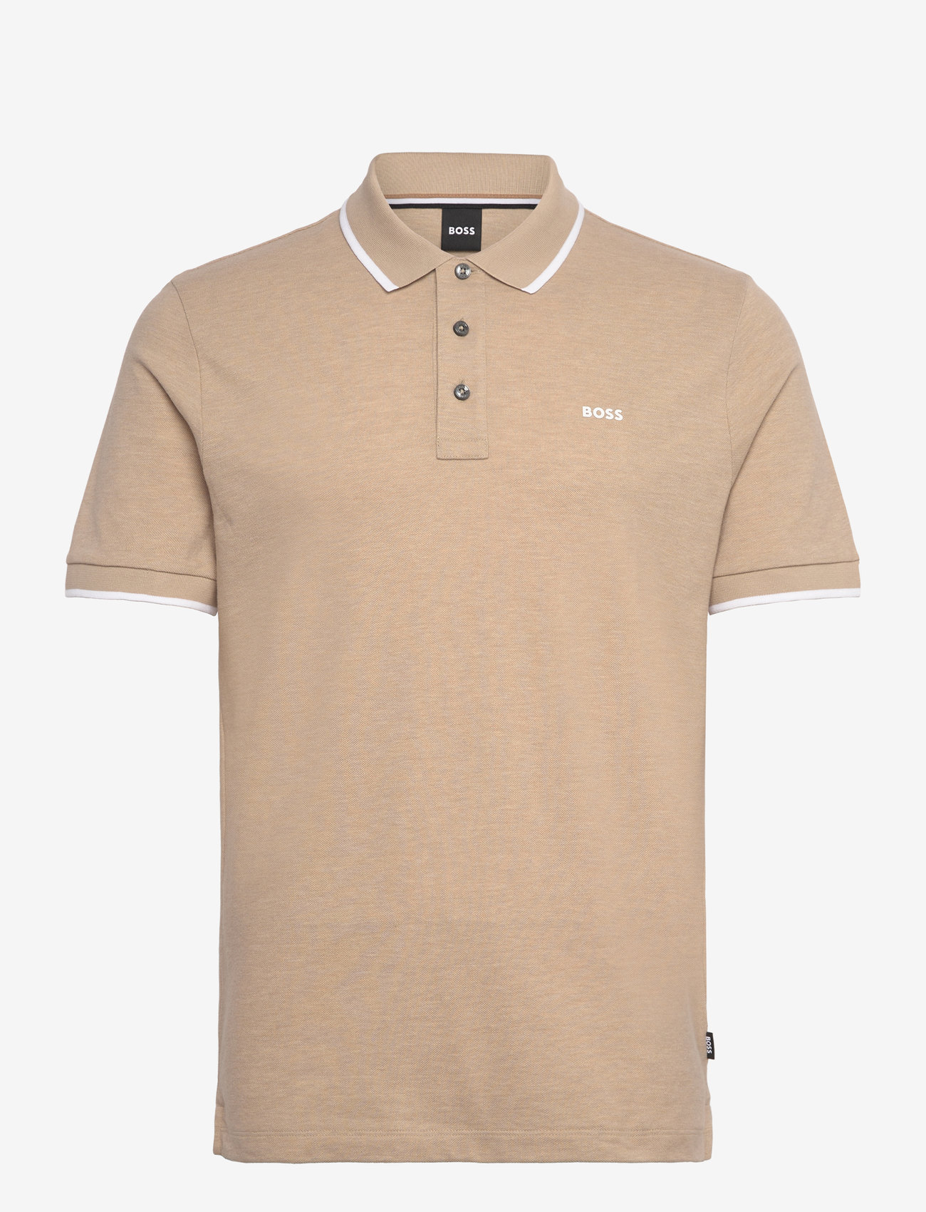 BOSS - Parlay 190 - kortärmade pikéer - open beige - 0