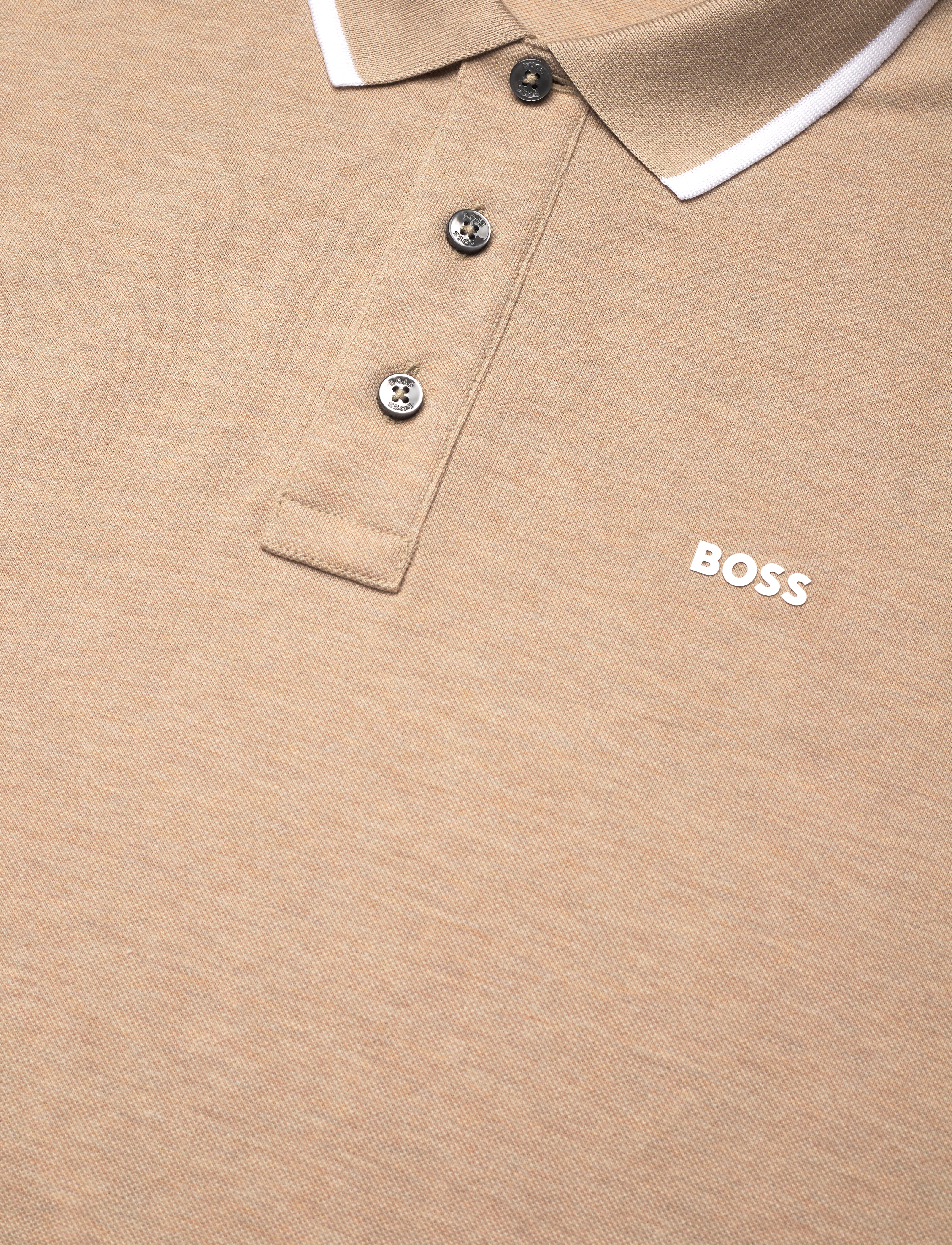 BOSS - Parlay 190 - short-sleeved polos - open beige - 2