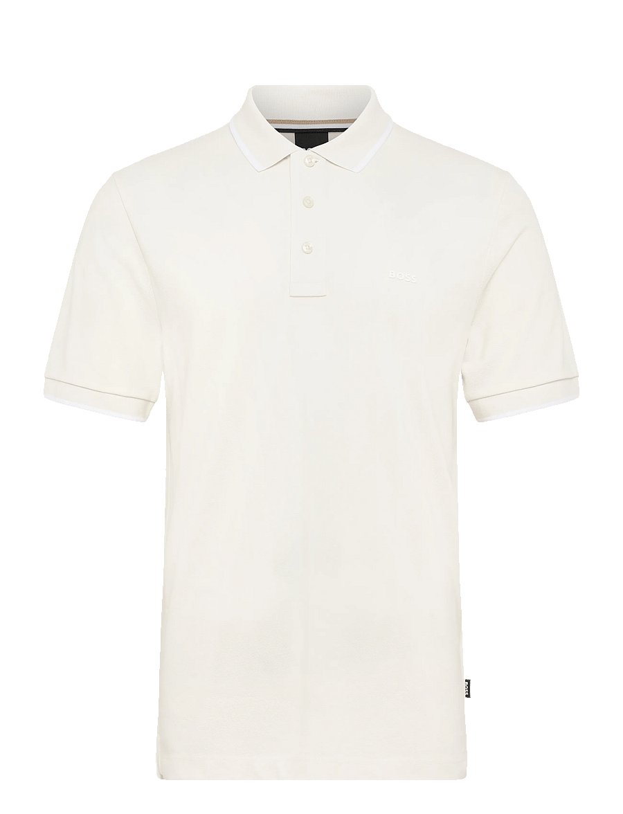 BOSS - Parlay 190 - lühikeste varrukatega polod - open white - 1