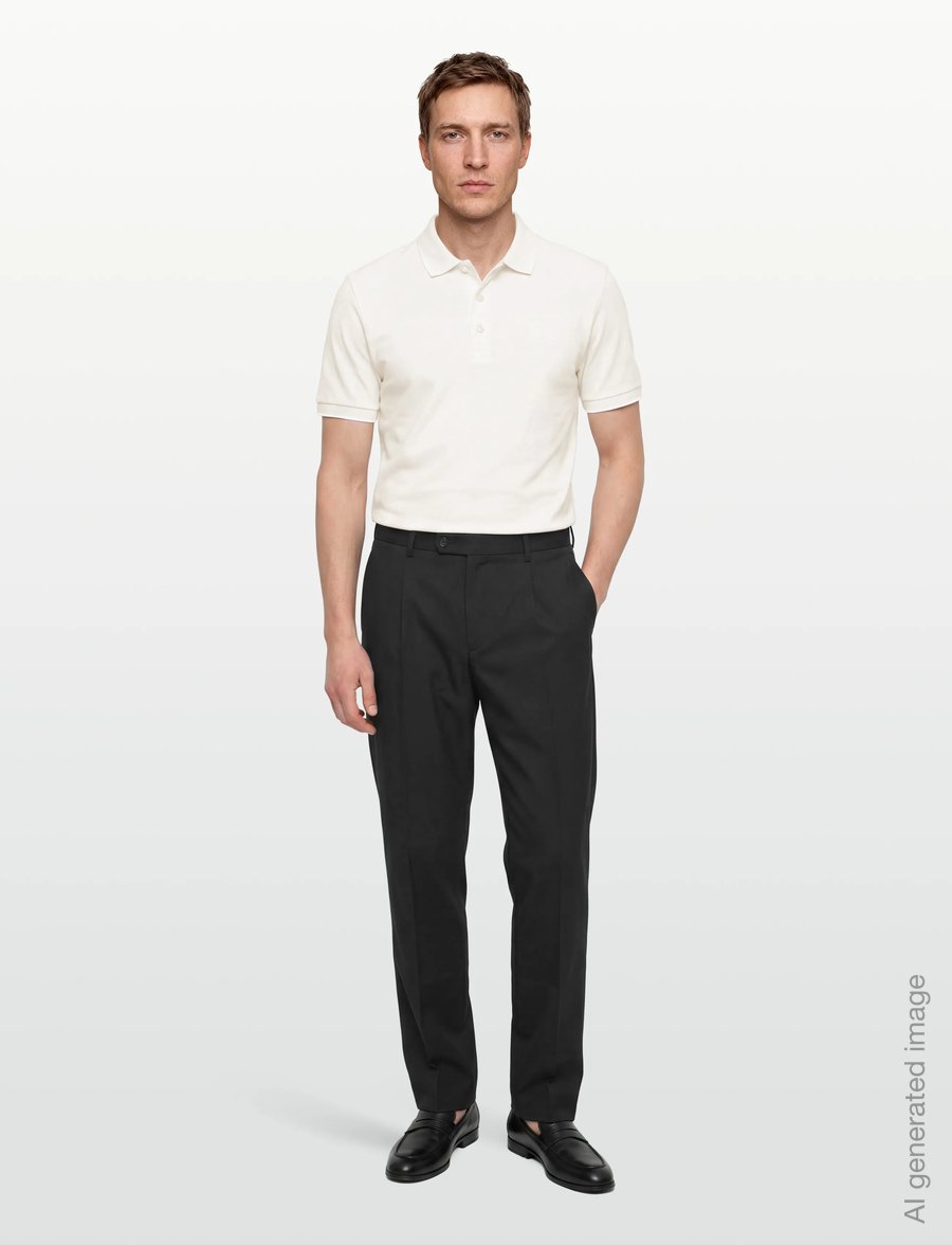 BOSS - Parlay 190 - lühikeste varrukatega polod - open white - 0