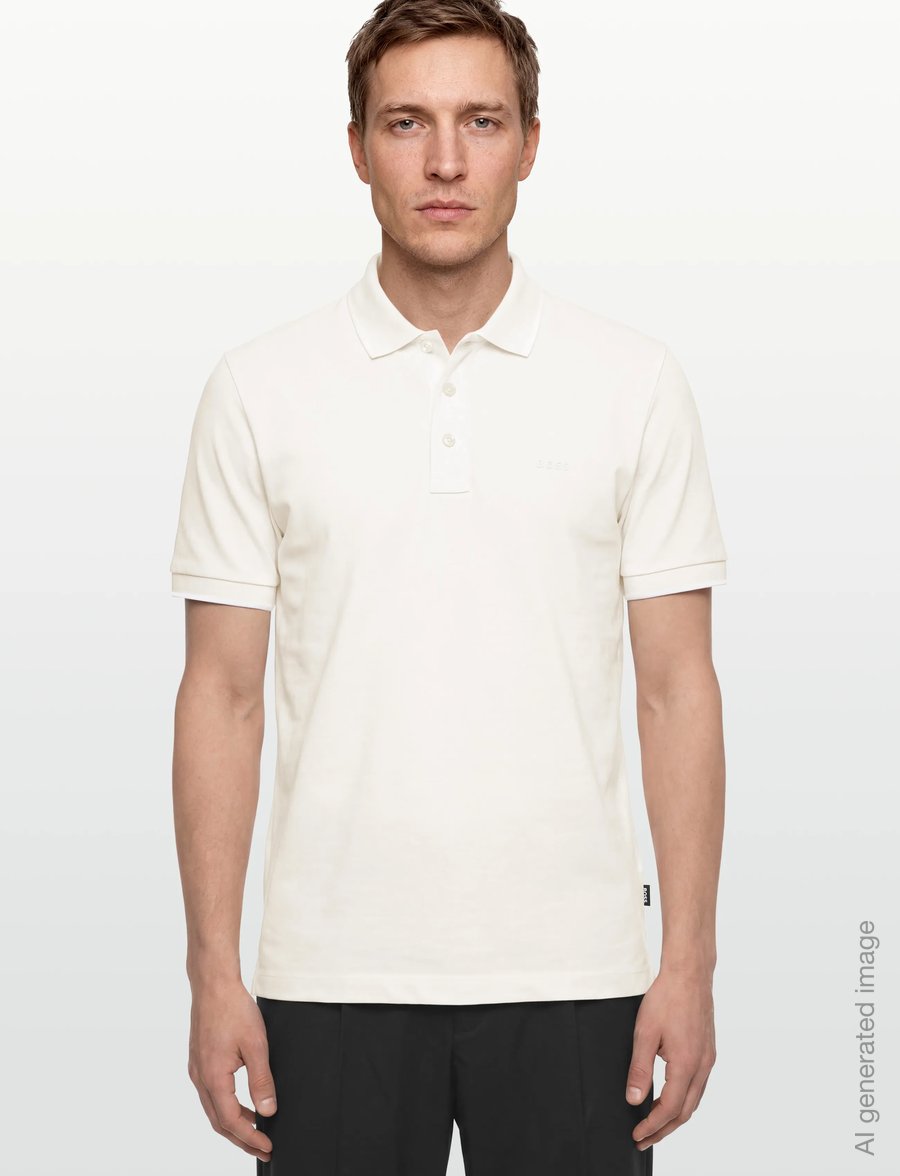 BOSS - Parlay 190 - lühikeste varrukatega polod - open white - 3