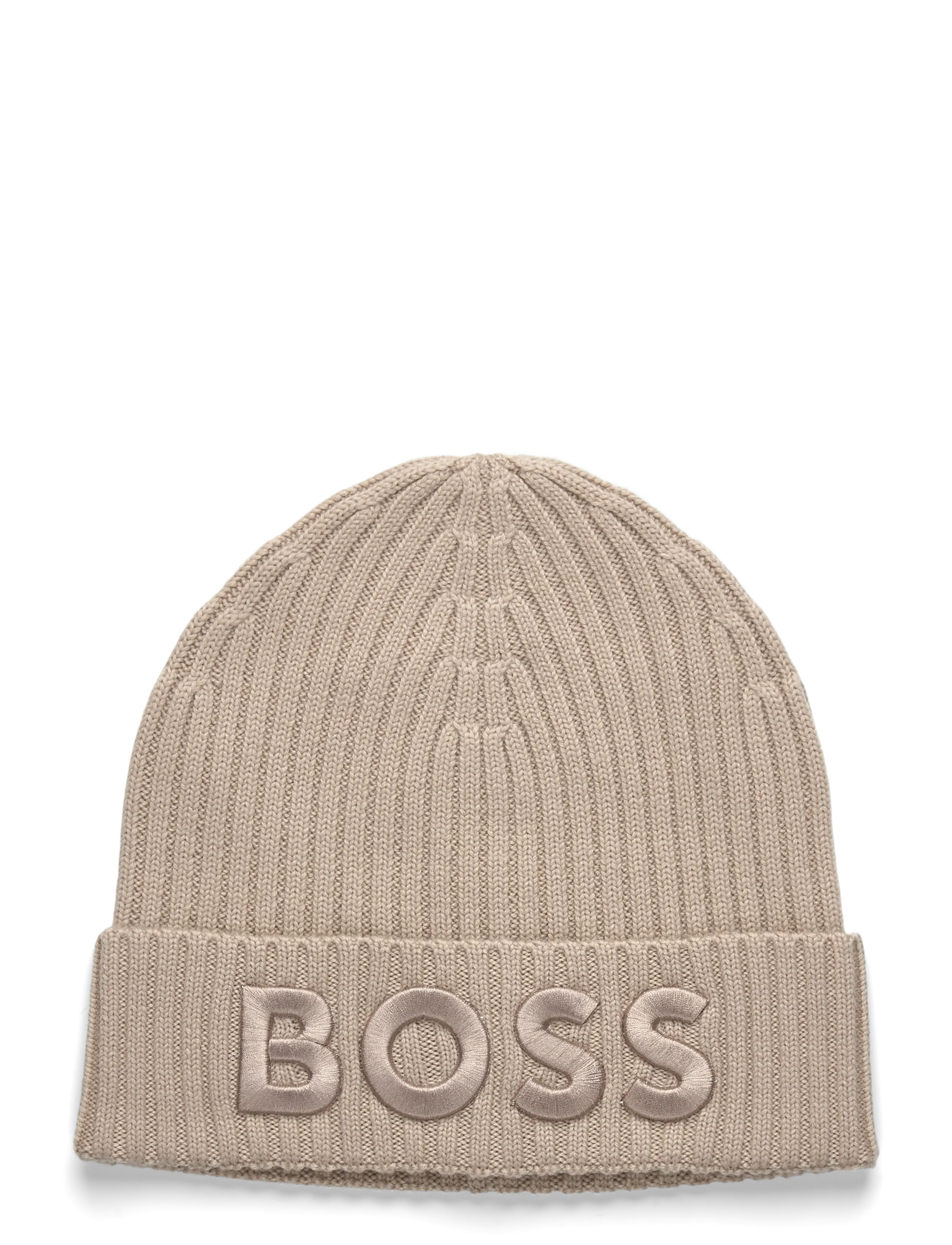 BOSS Lara_Hat, One Size, Beige, Hovedbeklædning > Huer, Dame