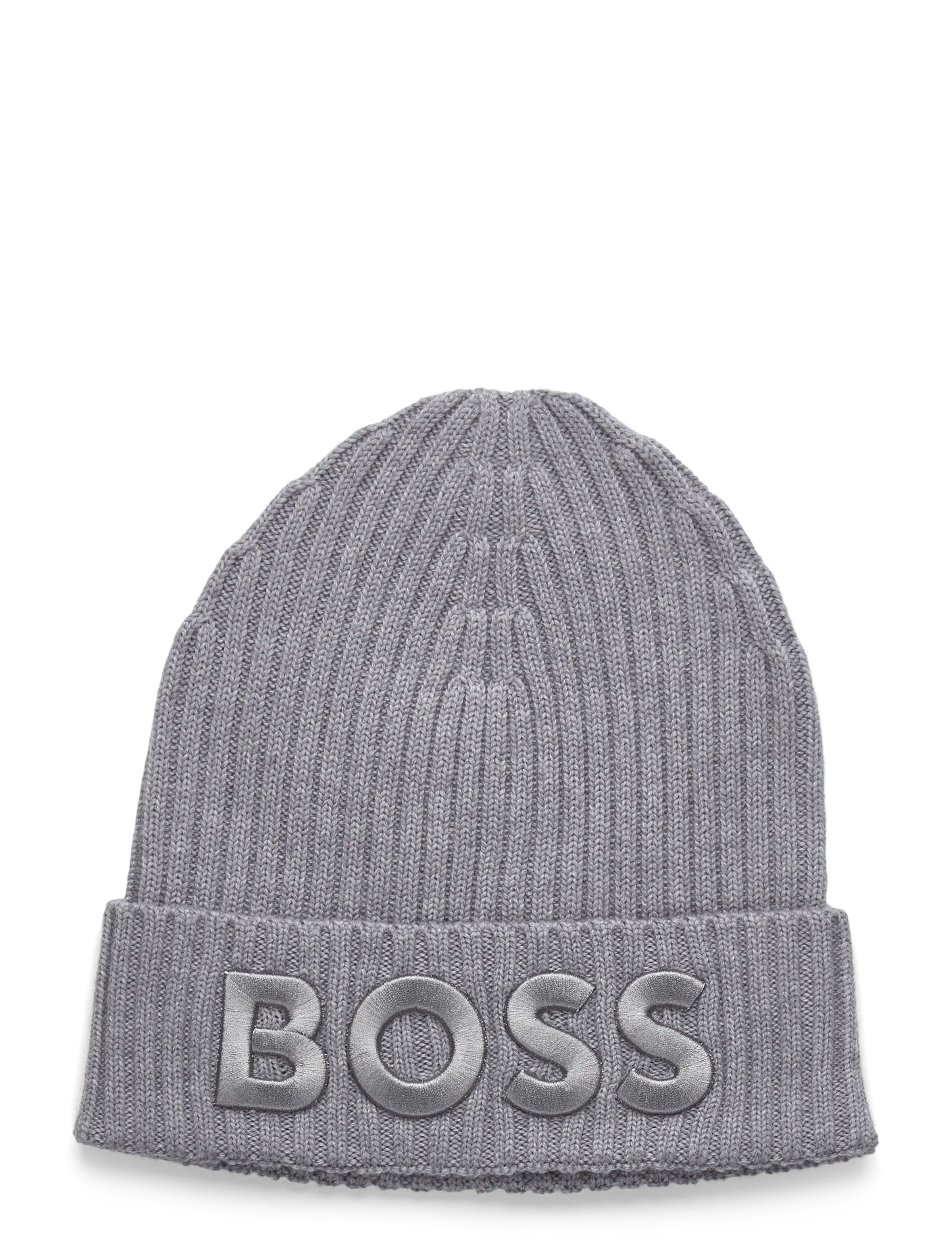 BOSS Lara_Hat, One Size, Grey, Hovedbeklædning > Huer, Dame
