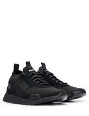 BOSS - Titanium_Runn_knst_N - låga sneakers - black - 6