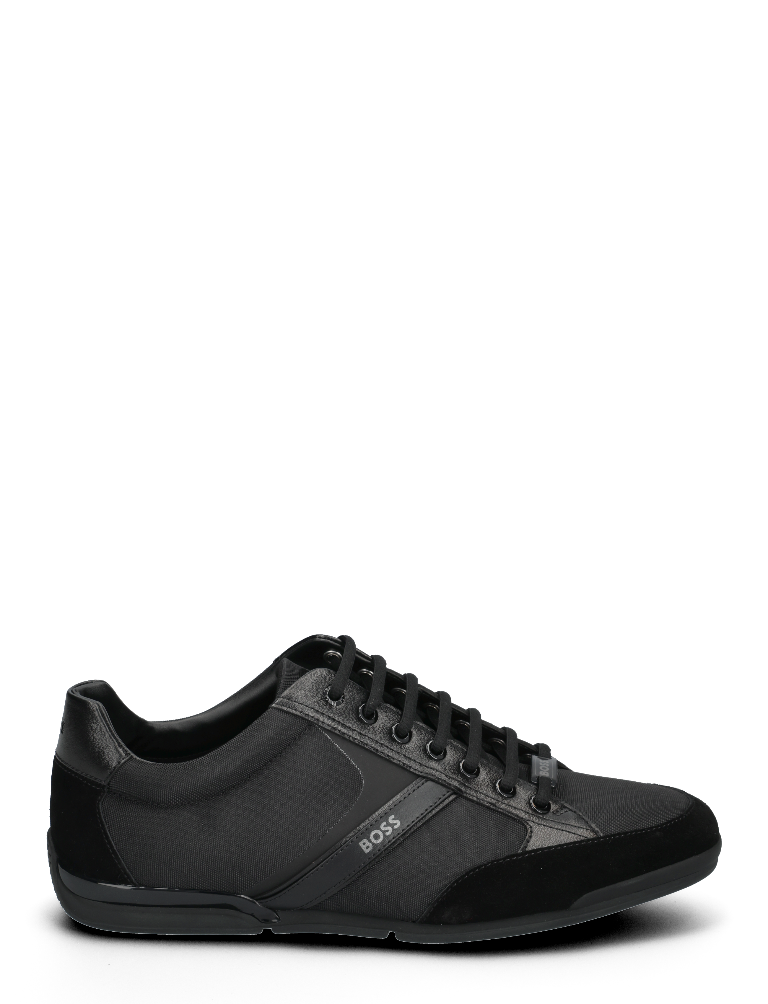Mixed-material trainers with suede and faux leather 7