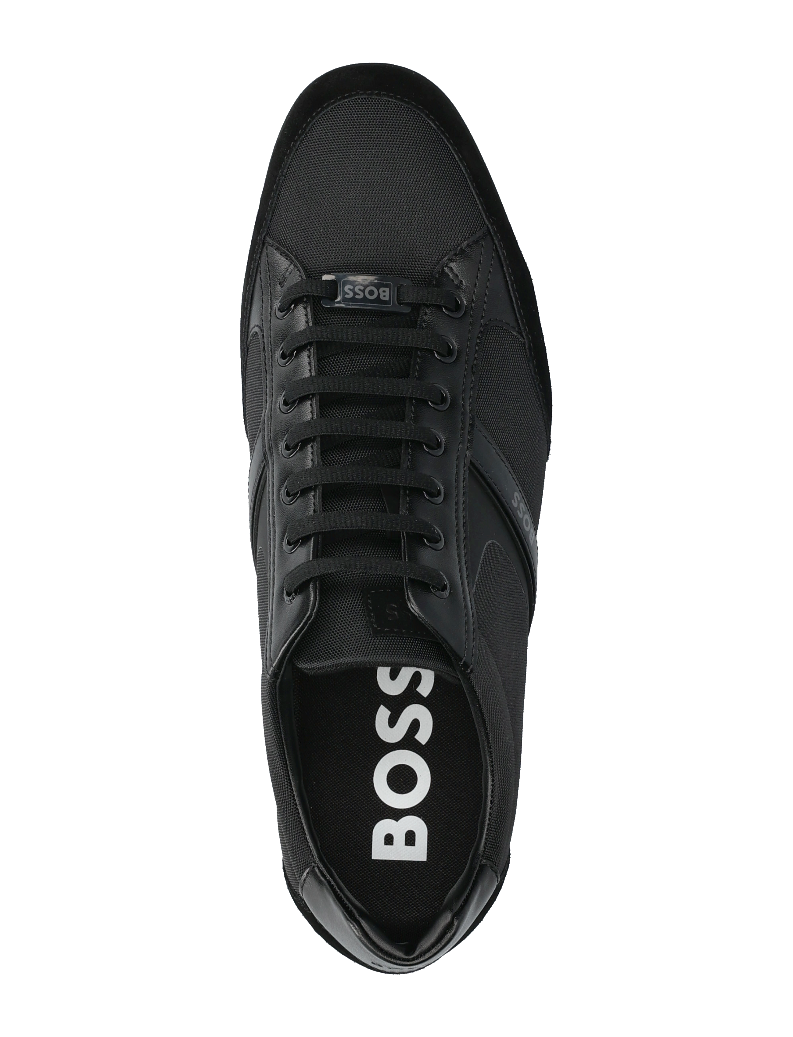 Mixed-material trainers with suede and faux leather 9