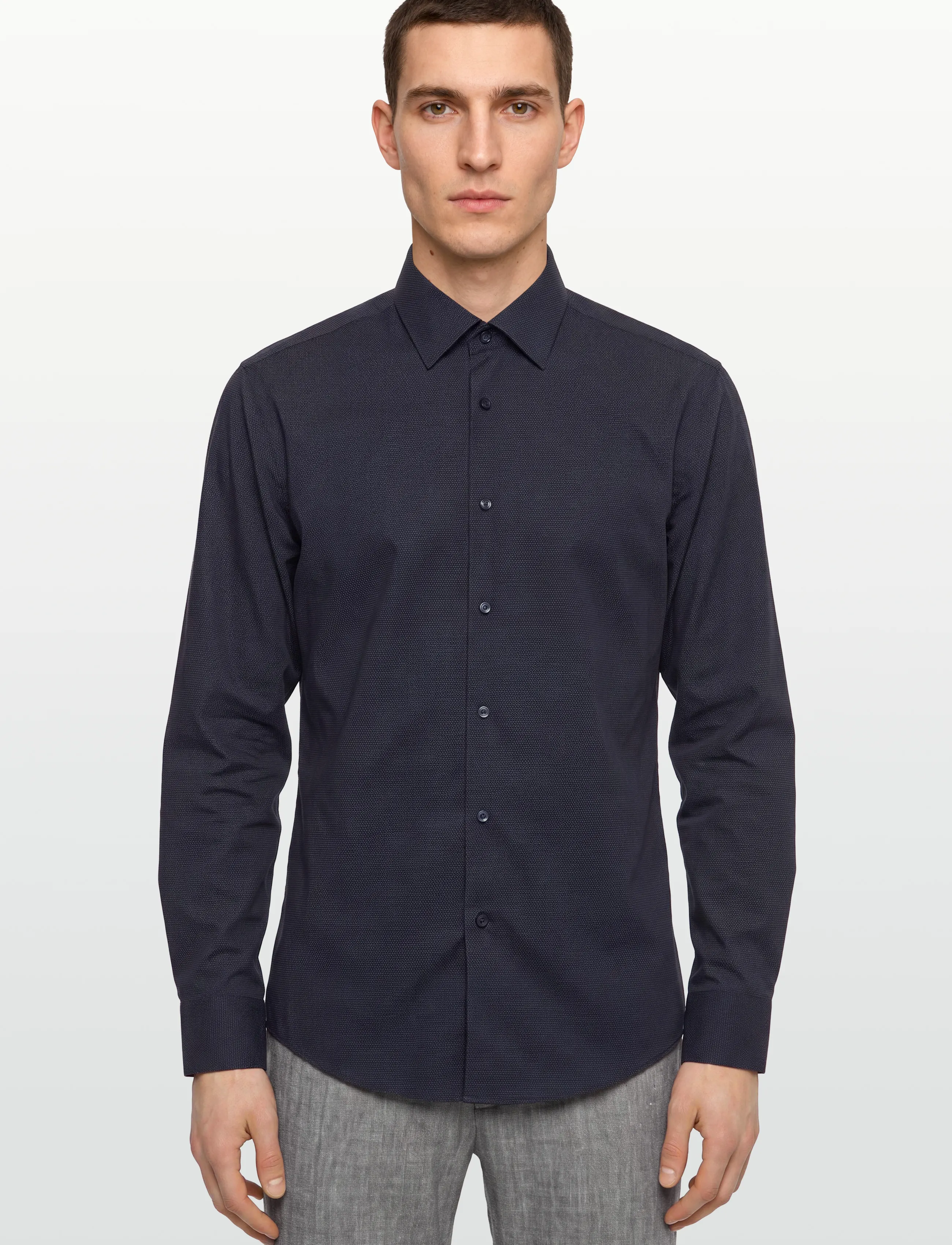 BOSS - H-HANK-kent-C1-214 - kostymskjortor - dark blue - 3