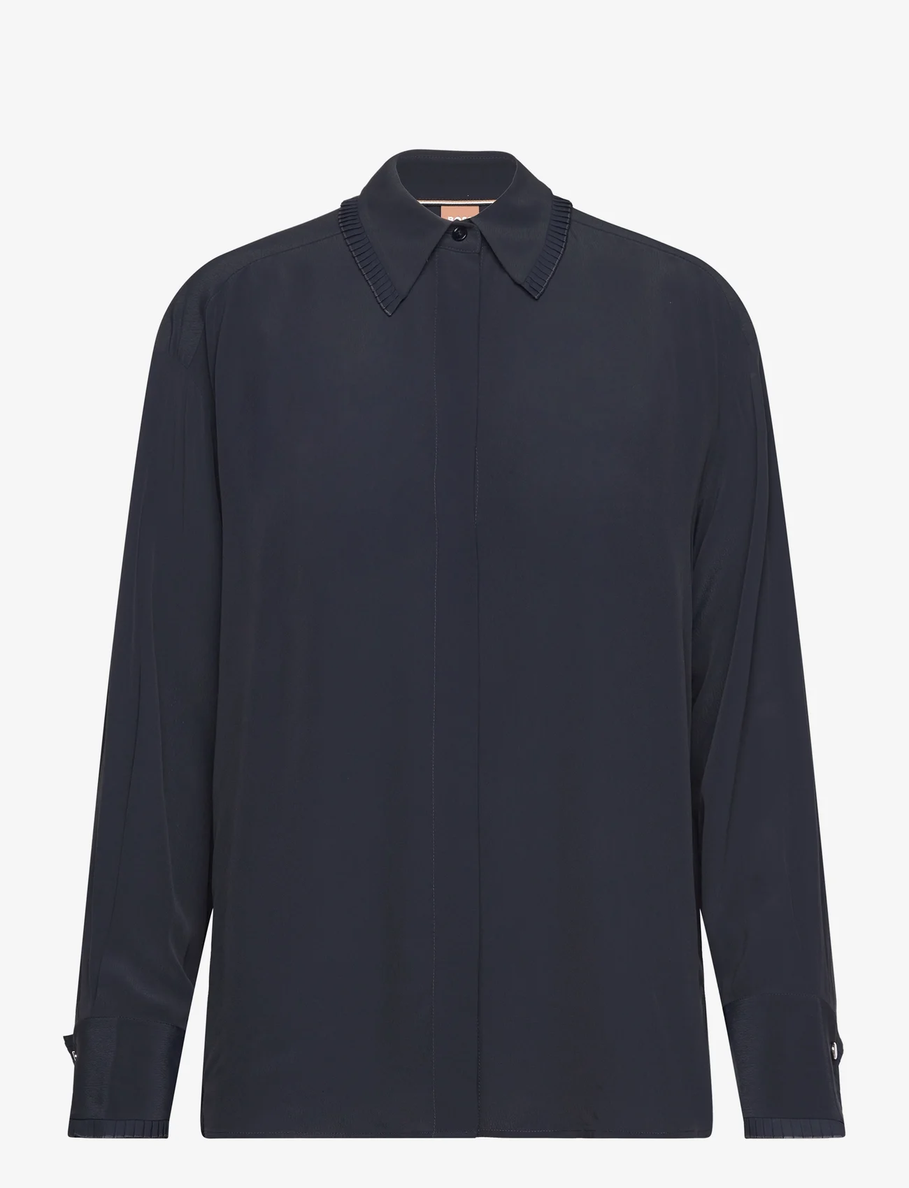 BOSS - Biplea - long-sleeved blouses - dark blue - 0