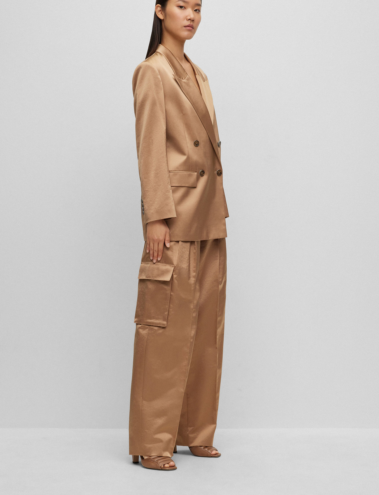 BOSS - Tacuri - cargobukser - medium beige - 0