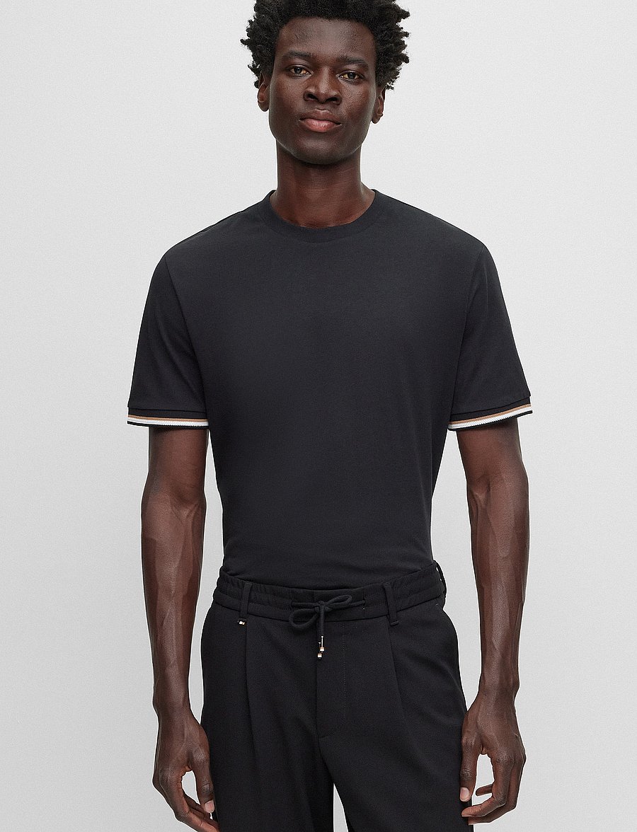 BOSS - Thompson 04 - kurzärmelige t-shirts - black - 0