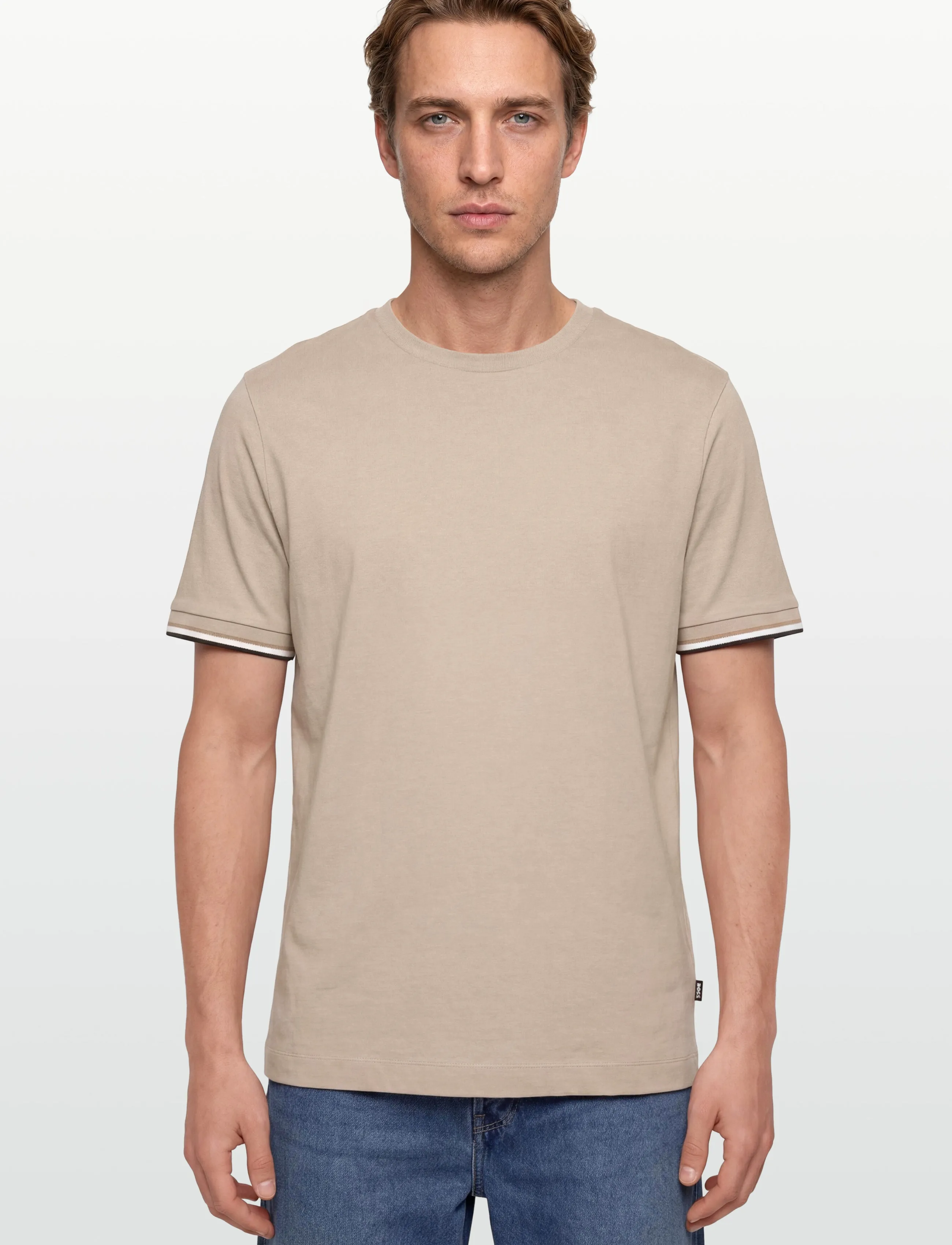 BOSS - Thompson 04 - kortärmade t-shirts - light beige - 3