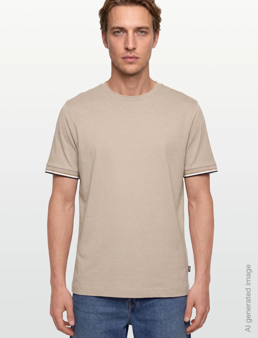 BOSS - Thompson 04 - lühikeste varrukatega t-särgid - light beige - 3