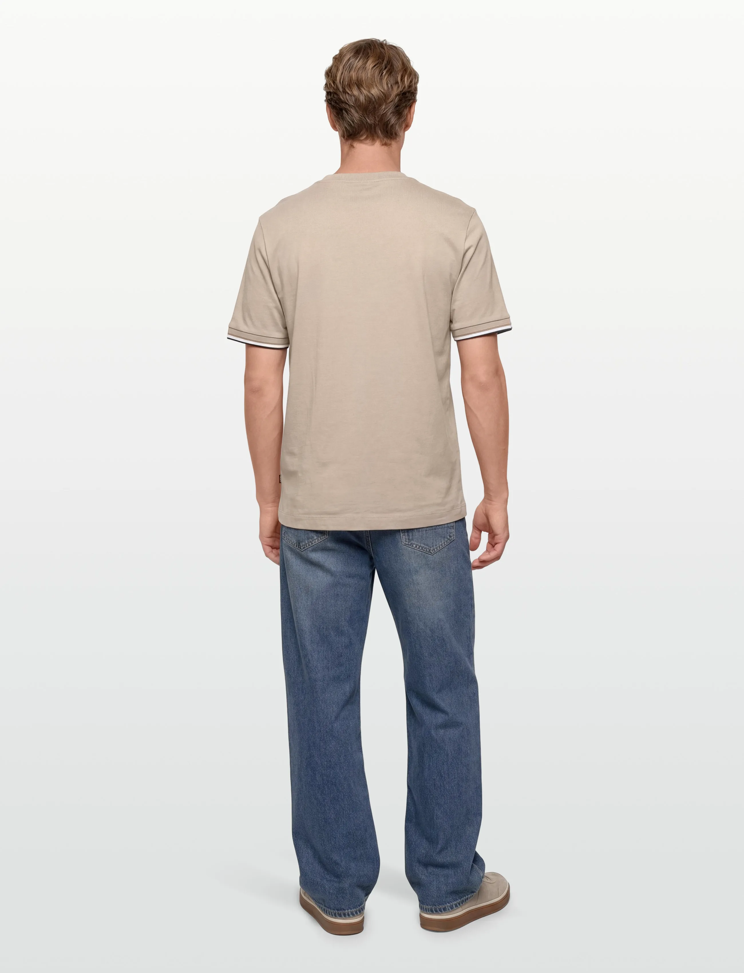 BOSS - Thompson 04 - kortärmade t-shirts - light beige - 4