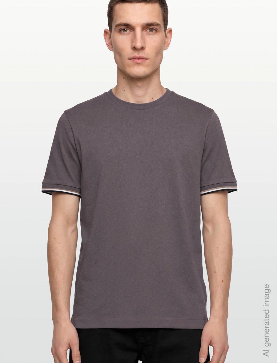 BOSS - Thompson 04 - kurzärmelige t-shirts - medium purple - 3
