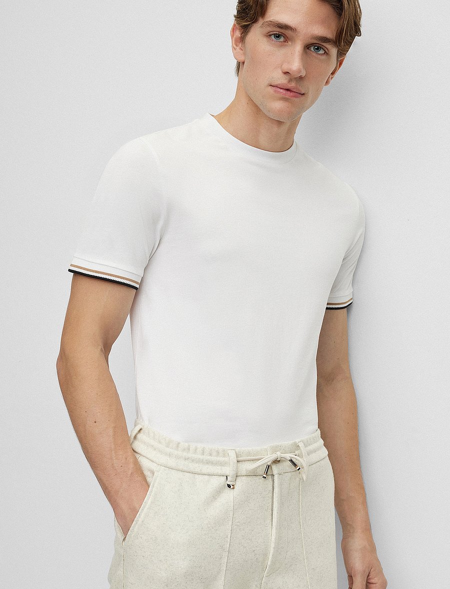 BOSS - Thompson 04 - kortærmede t-shirts - white - 3