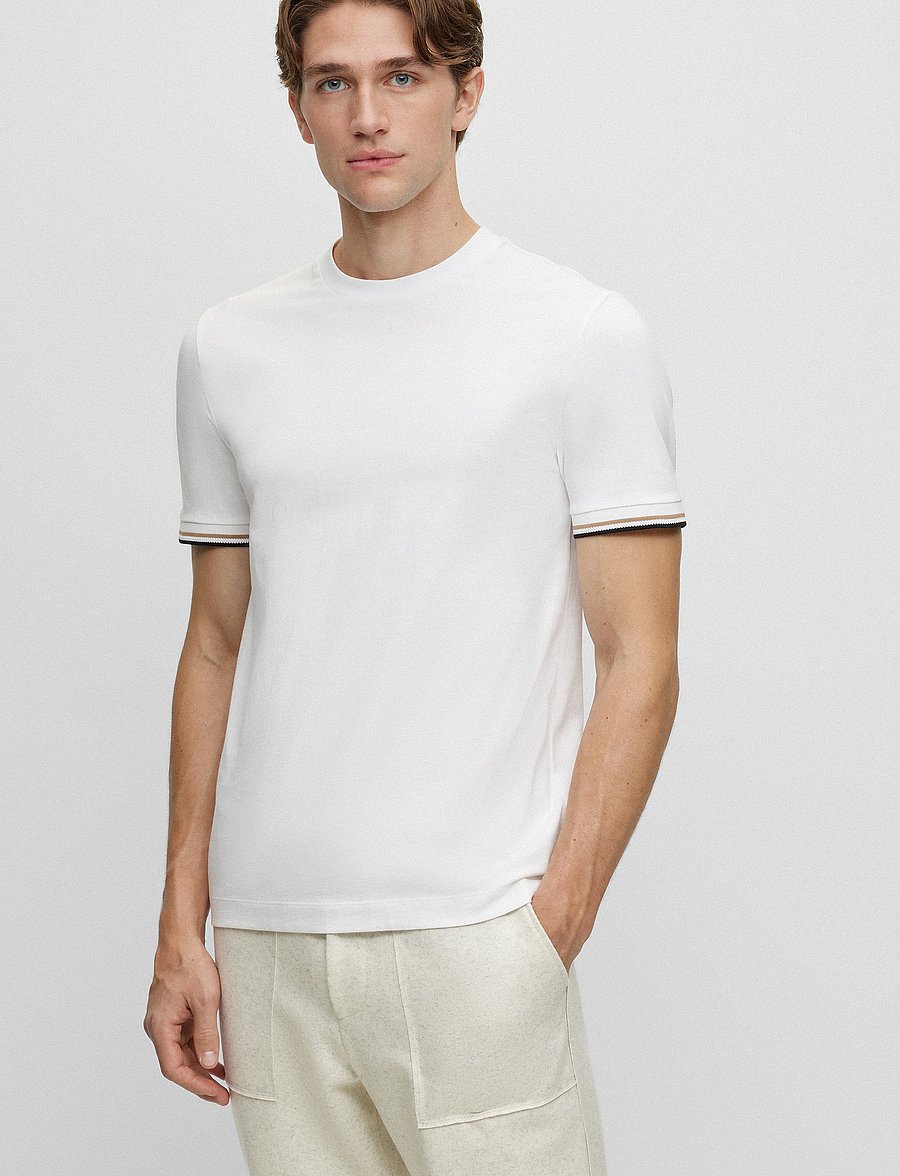 BOSS - Thompson 04 - kortærmede t-shirts - white - 4