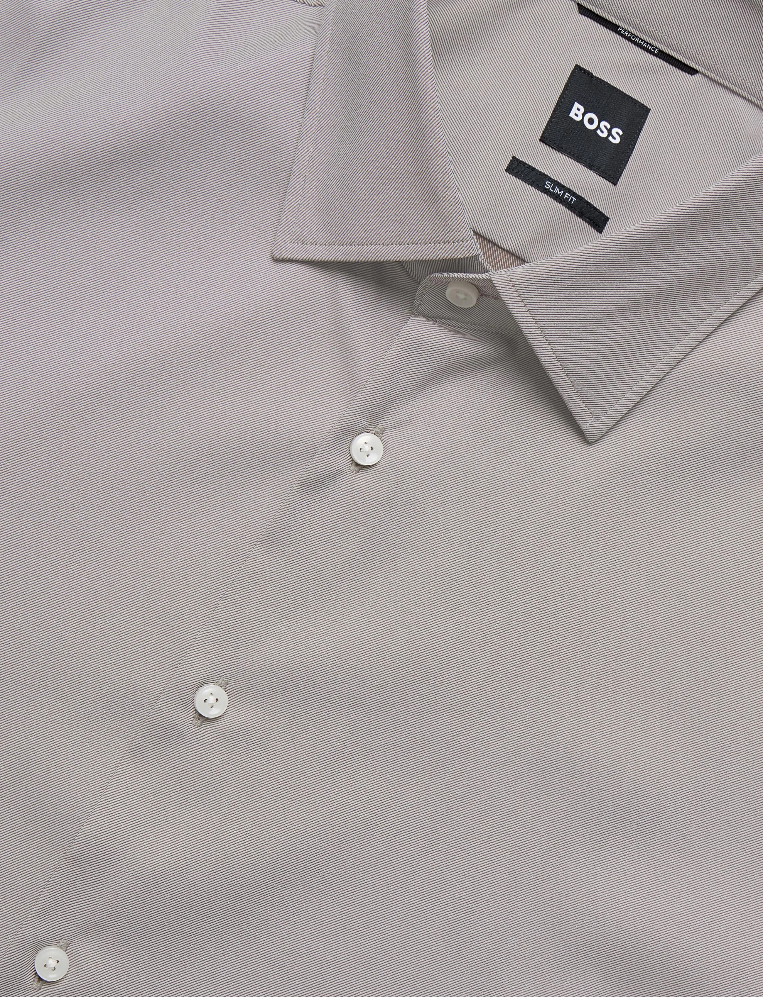 BOSS - P-HANK-kent-C1-222 - kostymskjortor - medium brown - 2